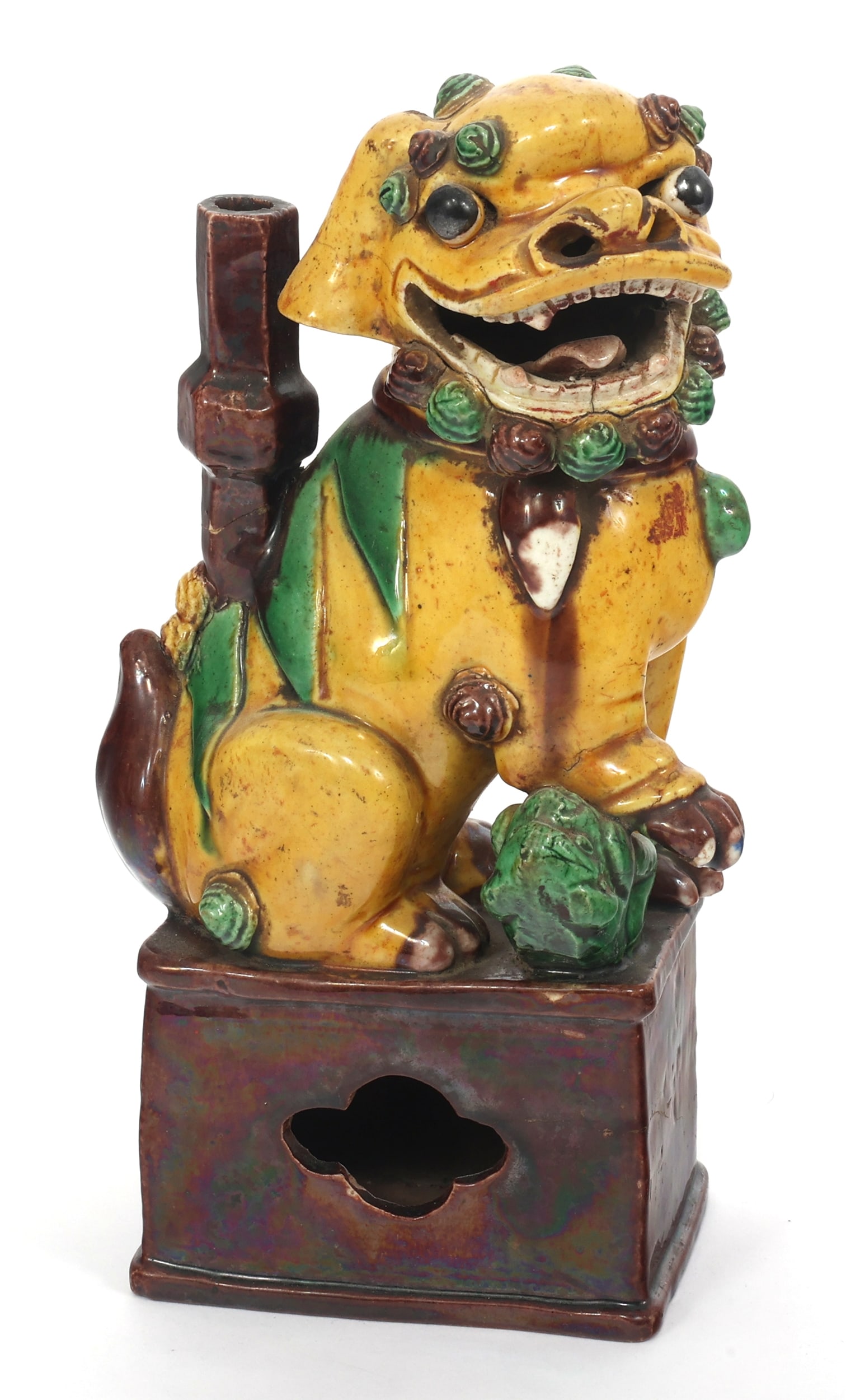 20TH C. CHINESE CERAMIC FOO DOG STATUETTE (1 of 7)