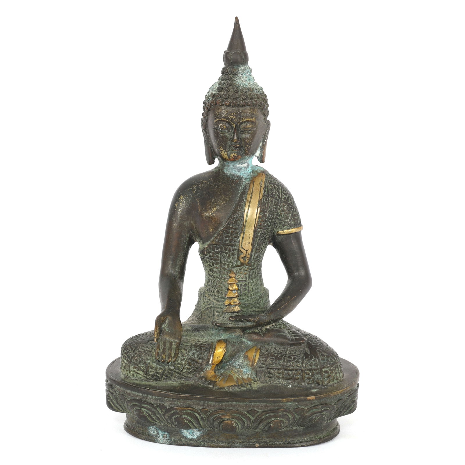 TIBETAN BRONZE BUDDHA MEDICINE MASTER STATUE (1 of 5)