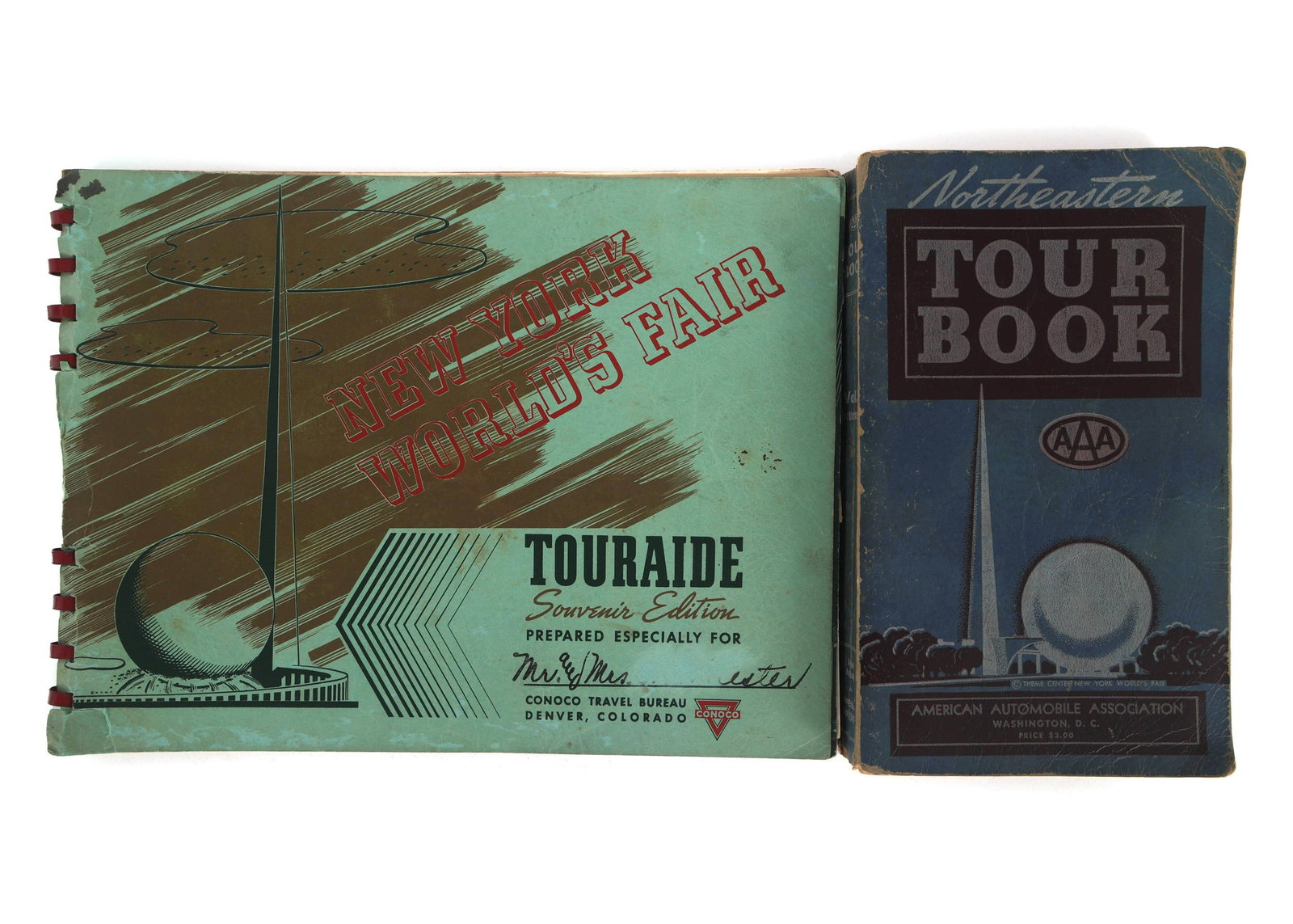 NY WORLD'S FAIR 1939 CONOCO & AAA TOUR TRAVEL BOOKS (1 of 8)