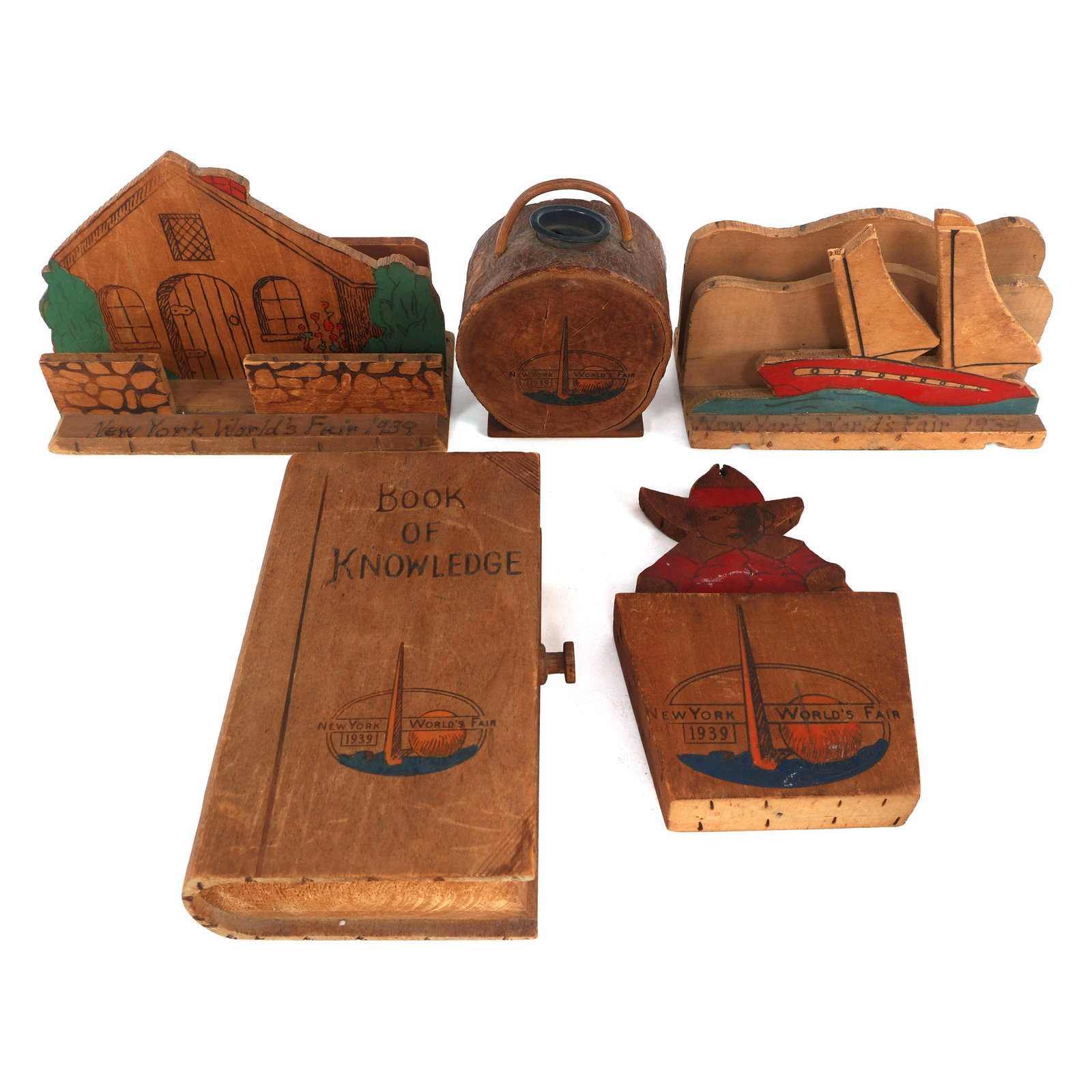 NEW YORK WORLD'S FAIR 1939 HAND-PAINTED DESK ORGANIZERS (1 of 20)