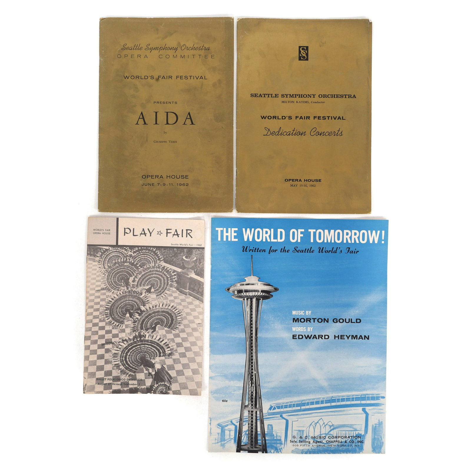 SEATTLE WORLD'S FAIR 1962 MUSIC PROGRAMS & SHEET MUSIC (1 of 12)
