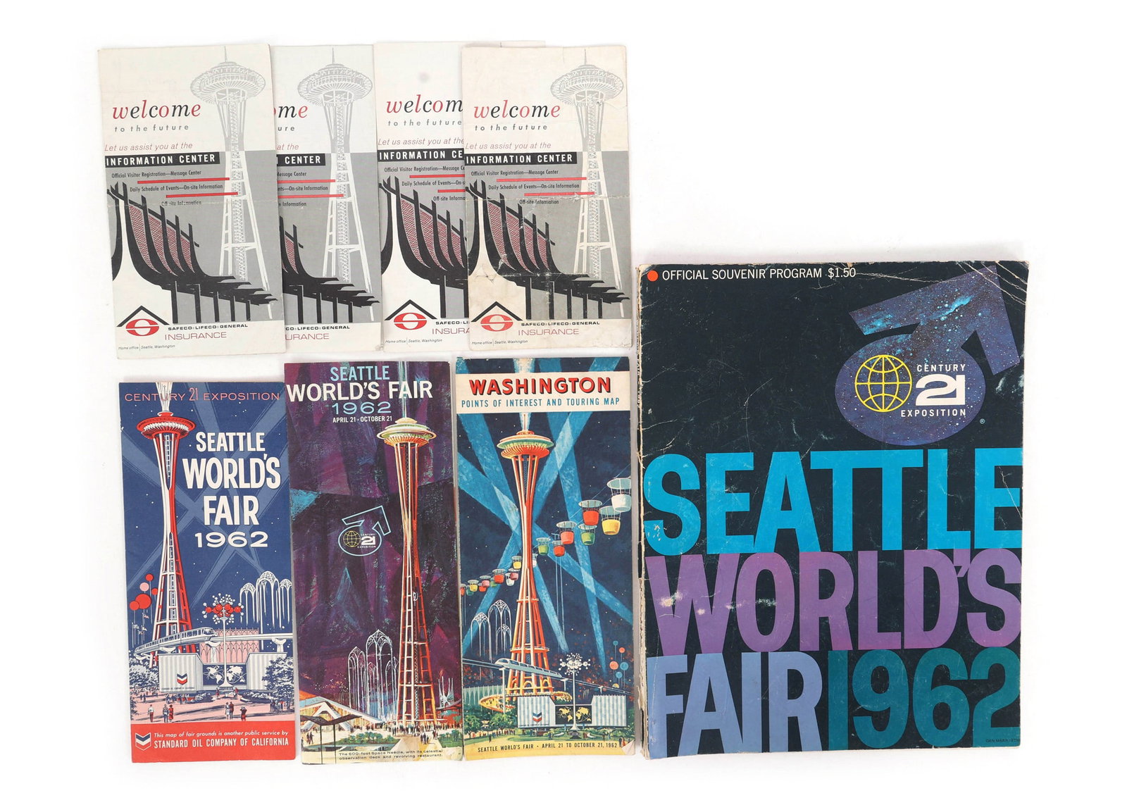 SEATTLE WORLD'S FAIR 1962 SOUVNEIR PROGRAM & BROCHURES (1 of 11)