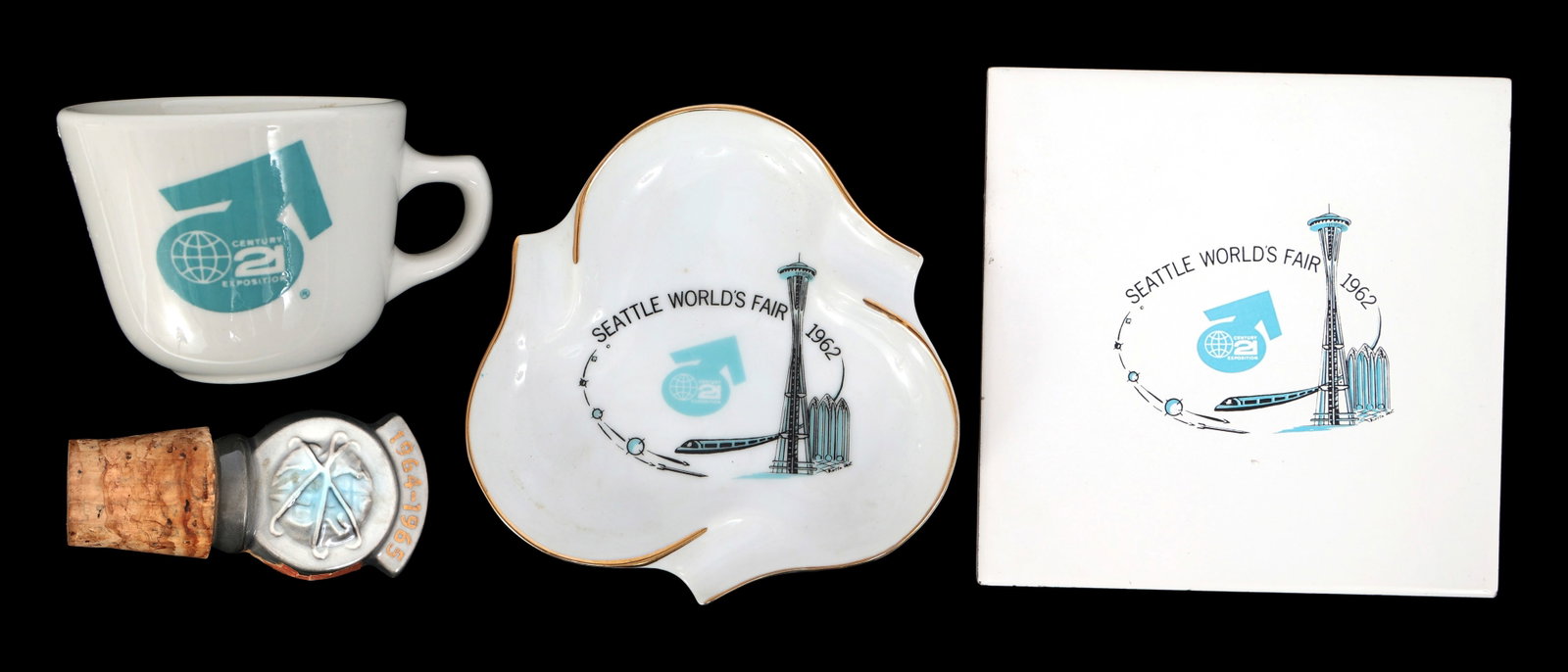 SEATTLE WORLD'S FAIR 1962 PORCELAIN PIECES (1 of 14)