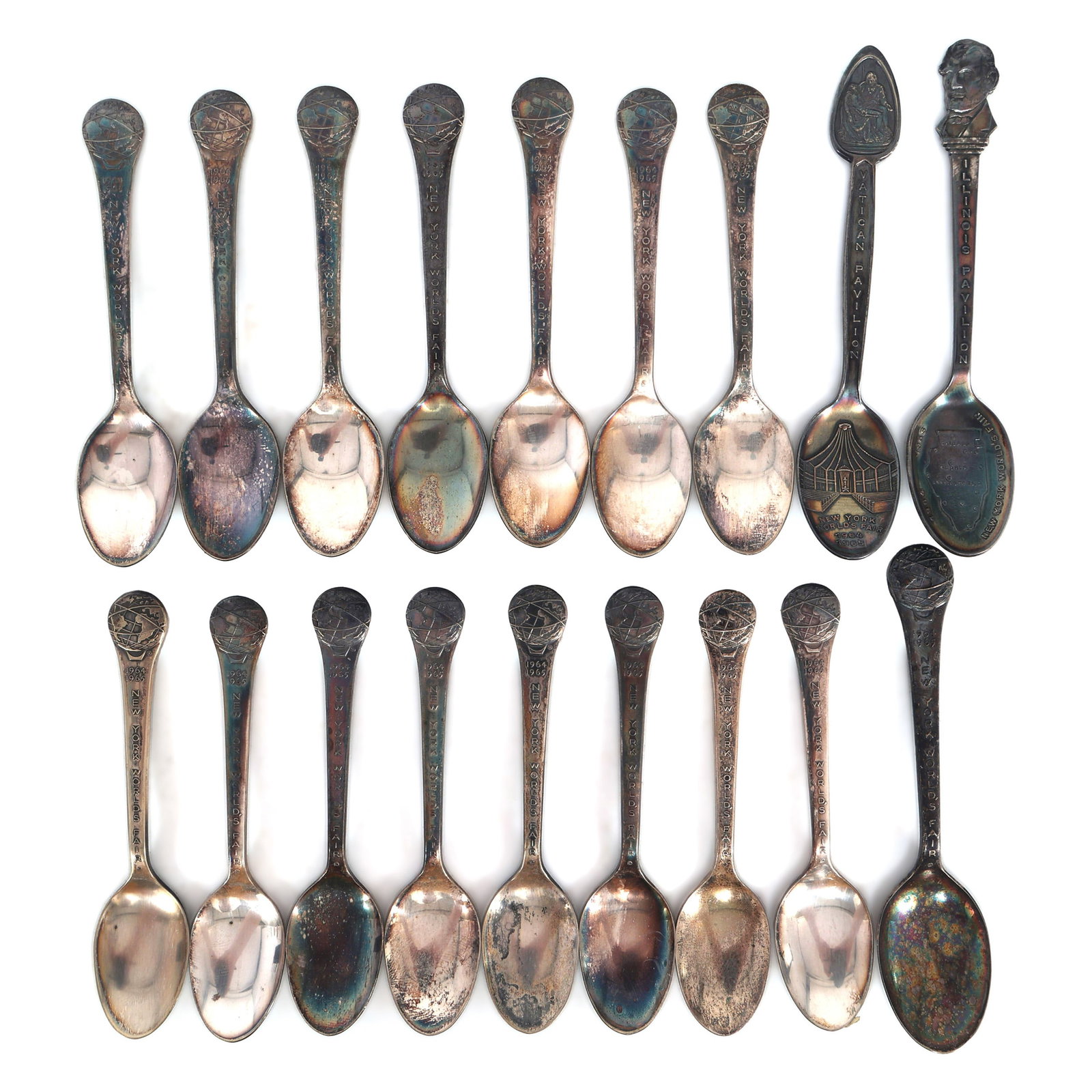 NY WORLD'S FAIR 1964 SILVERPLATE DEMITASSE SPOONS (1 of 11)