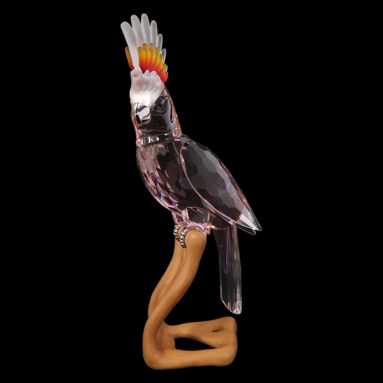 SWAROVSKI CRYSTAL PARADISE BIRDS PINK COCKATOO FIGURINE (1 of 6)