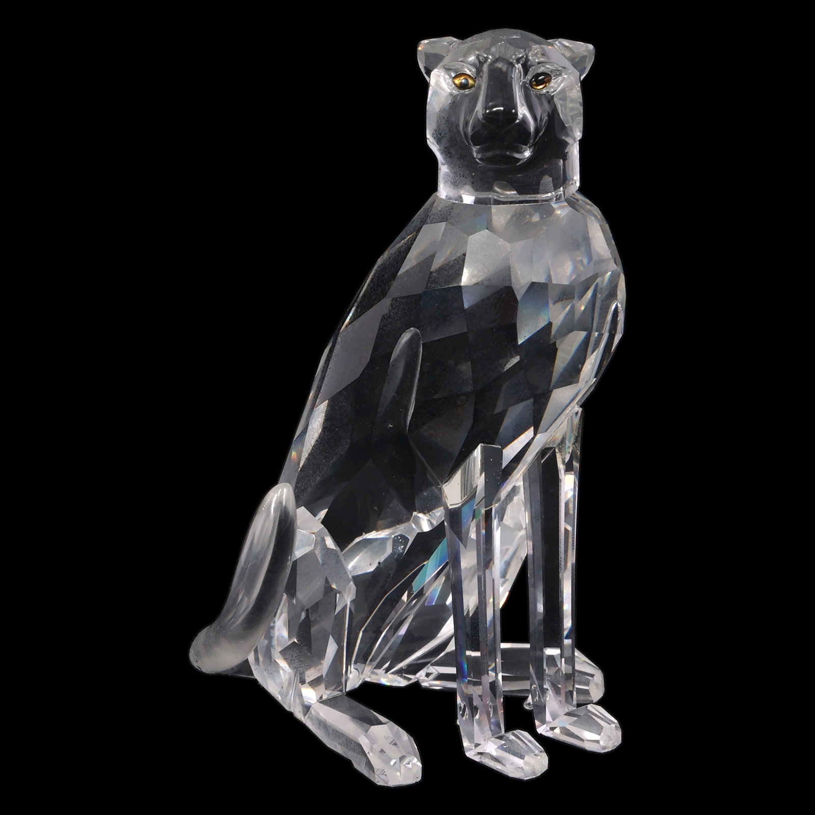 SWAROVSKI CRYSTAL CHEETAH FIGURINE WITH BOX (1 of 6)