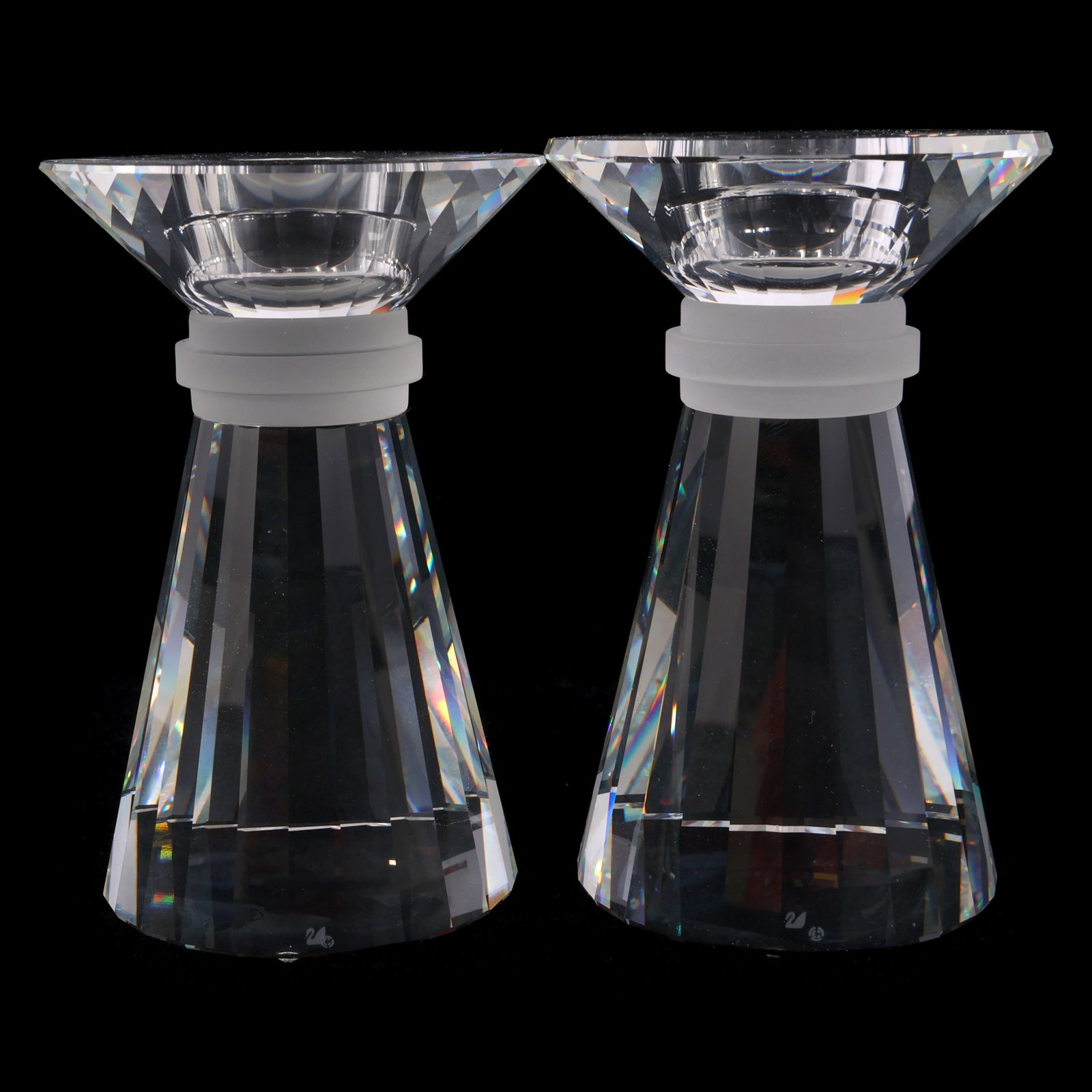 SWAROVSKI CRYSTAL LARGE NEO-CLASSIC CANDLEHOLDERS (1 of 10)