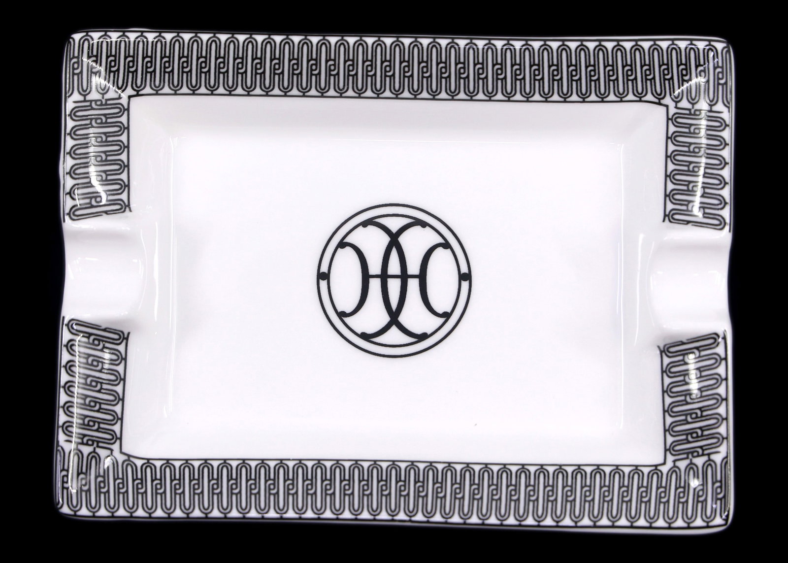 HERMES PORCELAIN H-DECO MINIATURE ASHTRAY (1 of 2)
