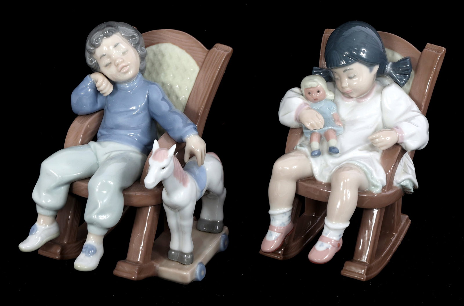 LLADRO PORCELAIN FIGURINES - LOT OF 2: LLADRO PORCELAIN FIGURINES - LOT OF 2 Two Lladro porcelain figurines: "Naptime," #05448 "All Tuckered Out," #05846 Includes original boxes. 