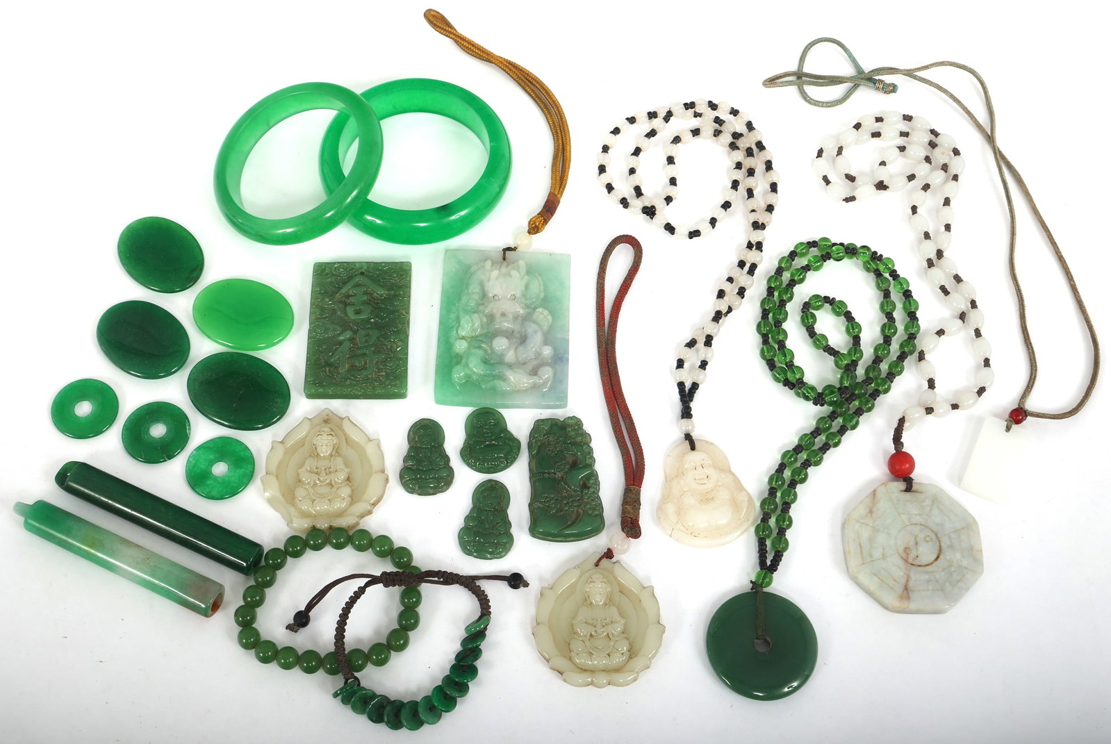 CARVED & DYED JADE BRACELETS, PENDANTS, & CHARMS (1 of 5)