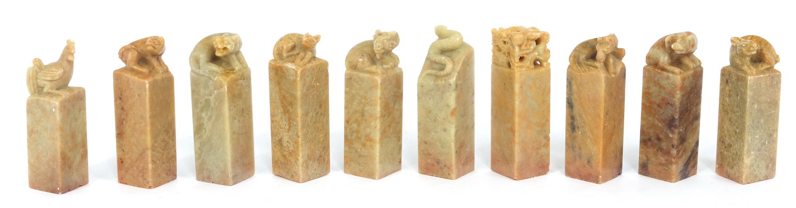 CARVED SOFTSTONE CHINESE CHOP SEALS (1 of 9)