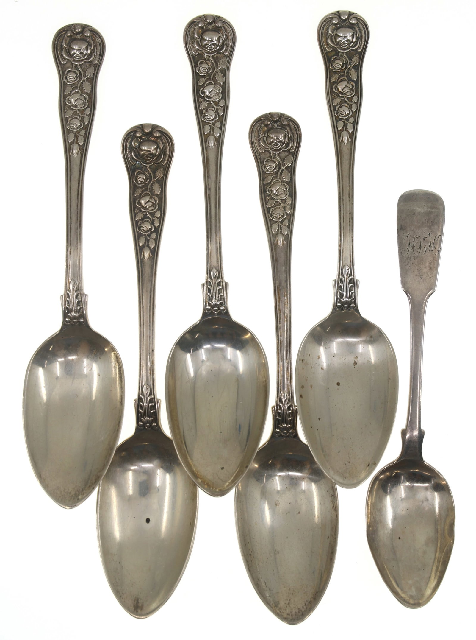 ENGLISH STERLING SILVER TEASPOONS (1 of 7)