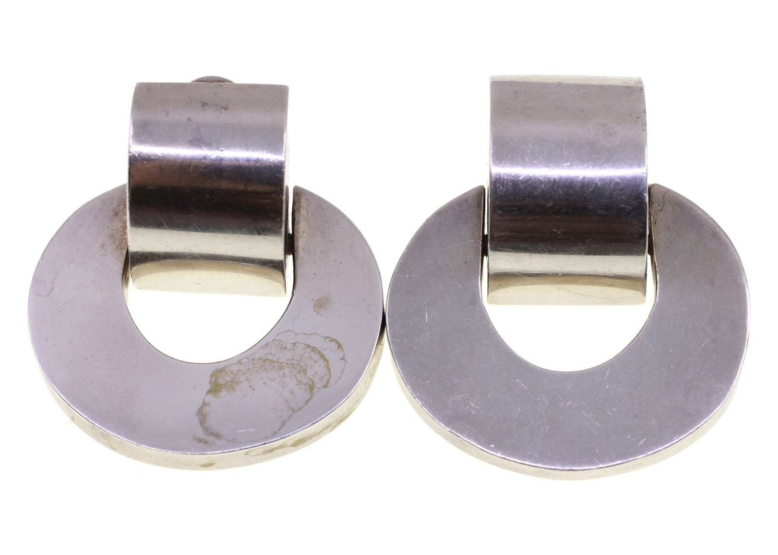 STERLING SILVER DOOR-KNOCKER EARRINGS (1 of 3)