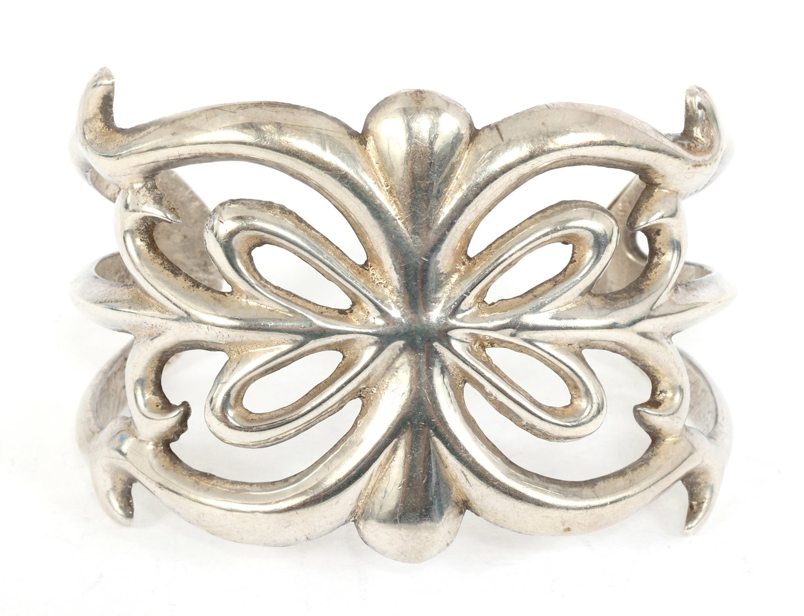 STERLING SILVER SANDCAST CUFF BRACELET (1 of 7)