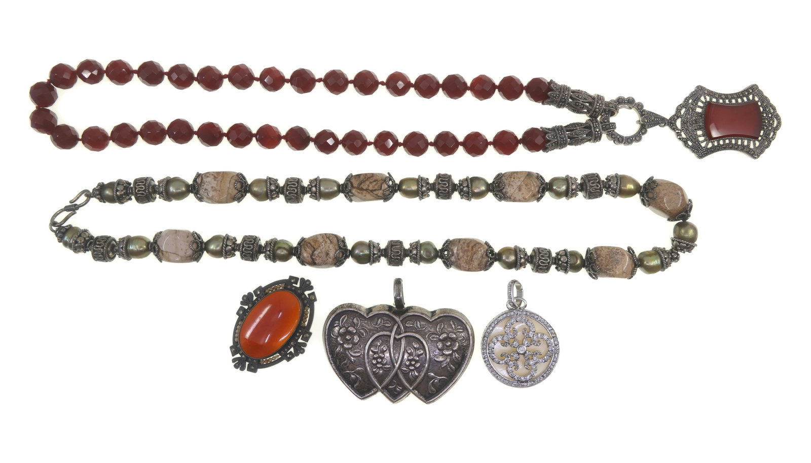 STERLING SILVER SEMI-PRECIOUS STONE BEADED JEWELRY (1 of 15)