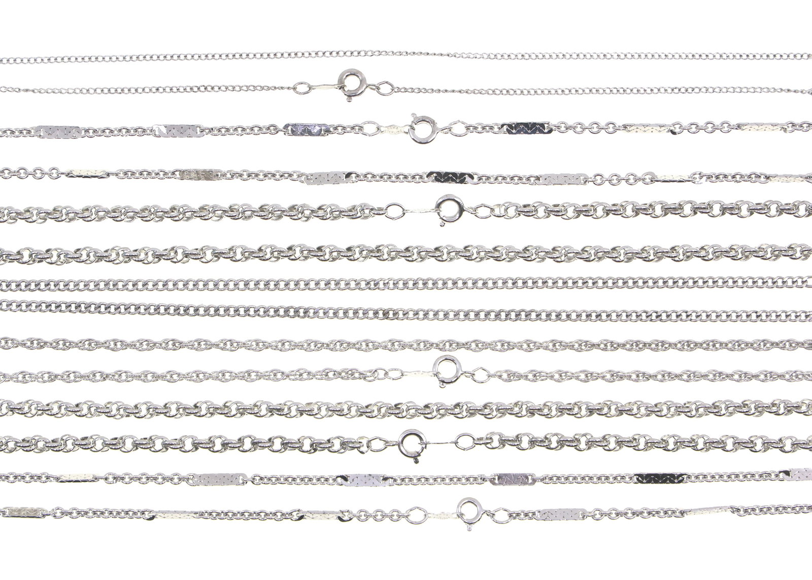 STERLING SILVER CHAINS - 8