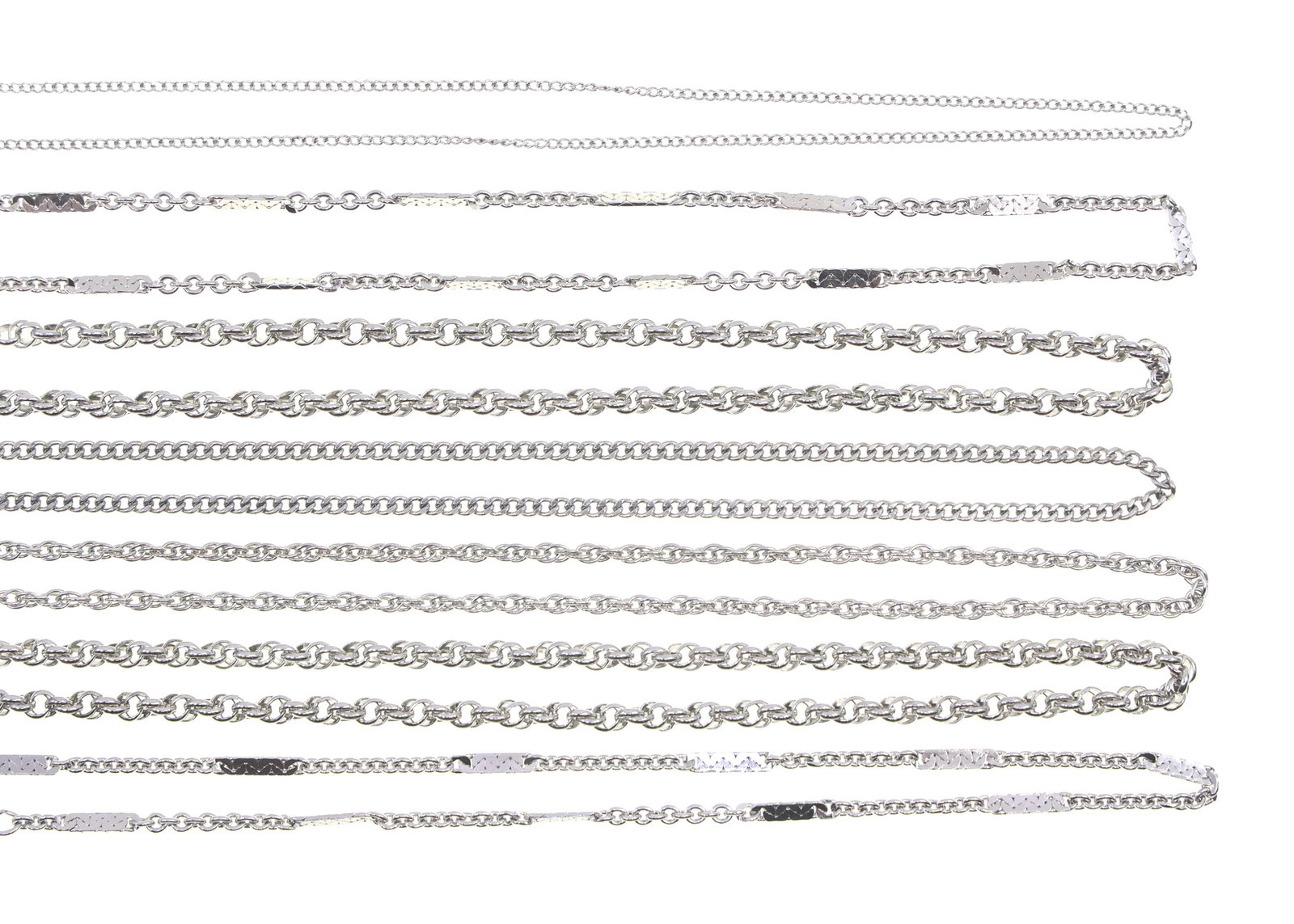 STERLING SILVER CHAINS - 9