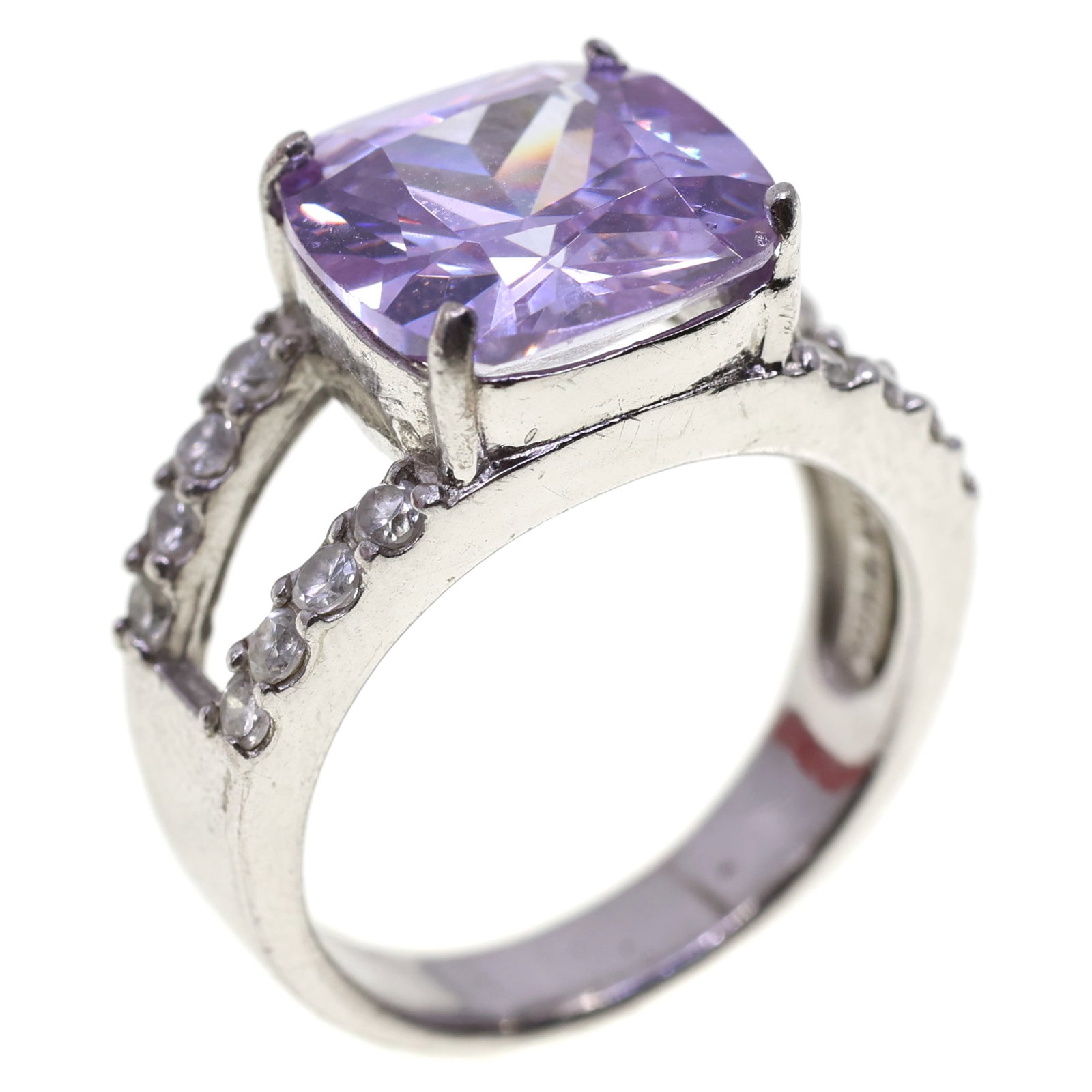 STERLING TOURMALINE & CUBIC ZIRCONIA FASHION RING (1 of 7)