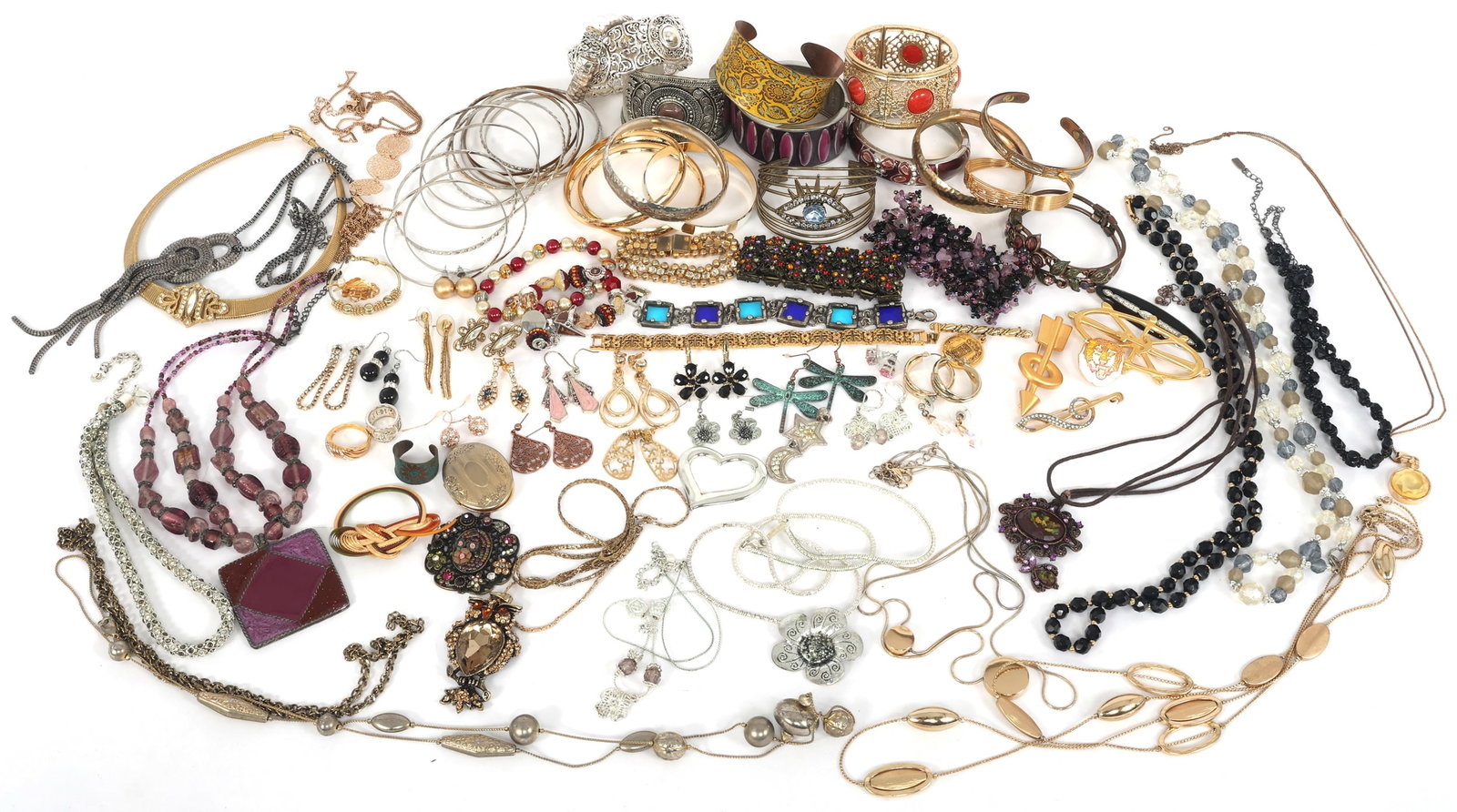GOLD-TONE & SILVER-TONE COSTUME JEWELRY (1 of 6)