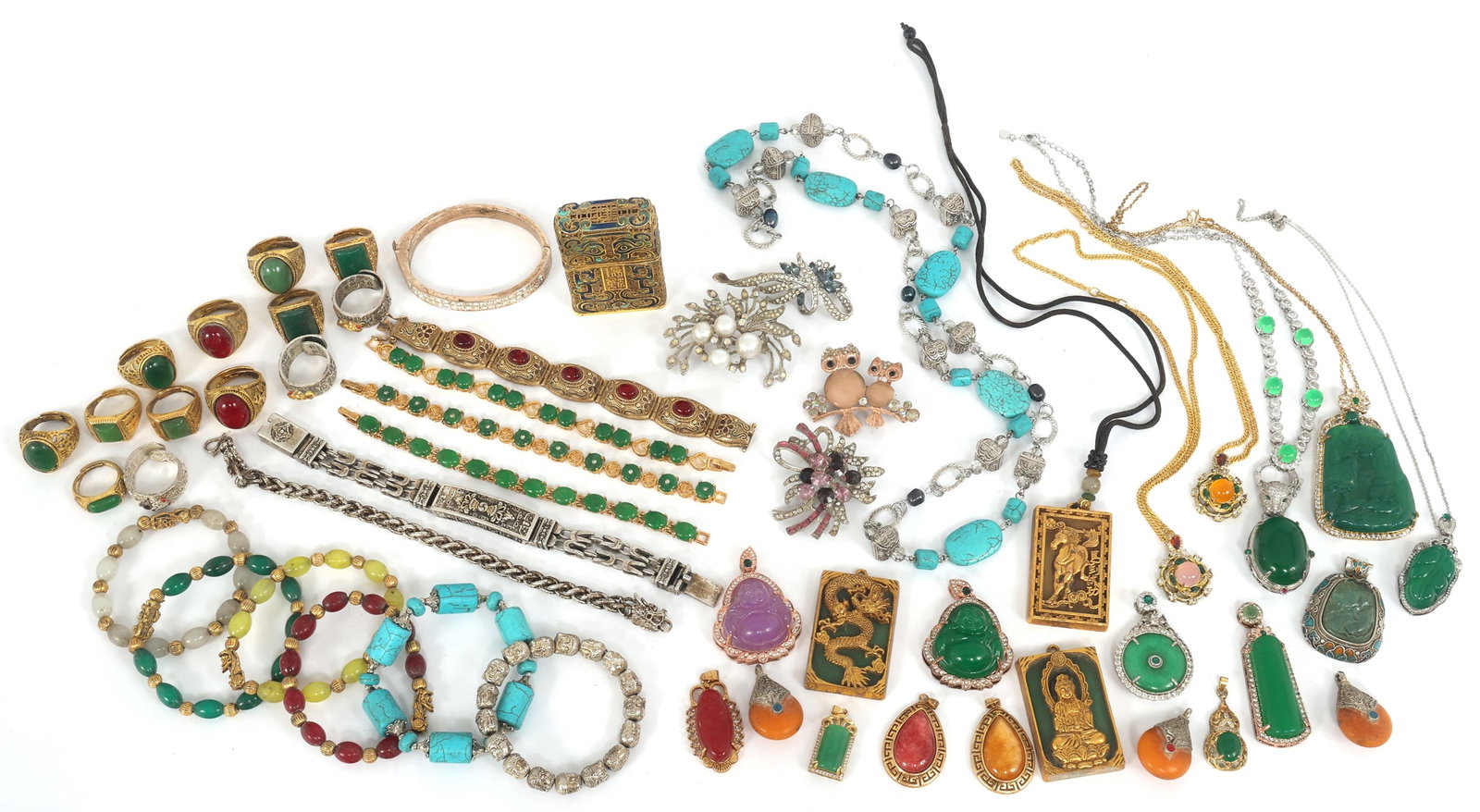GOLD-TONE & SILVER-TONE COSTUME JEWELRY (1 of 6)