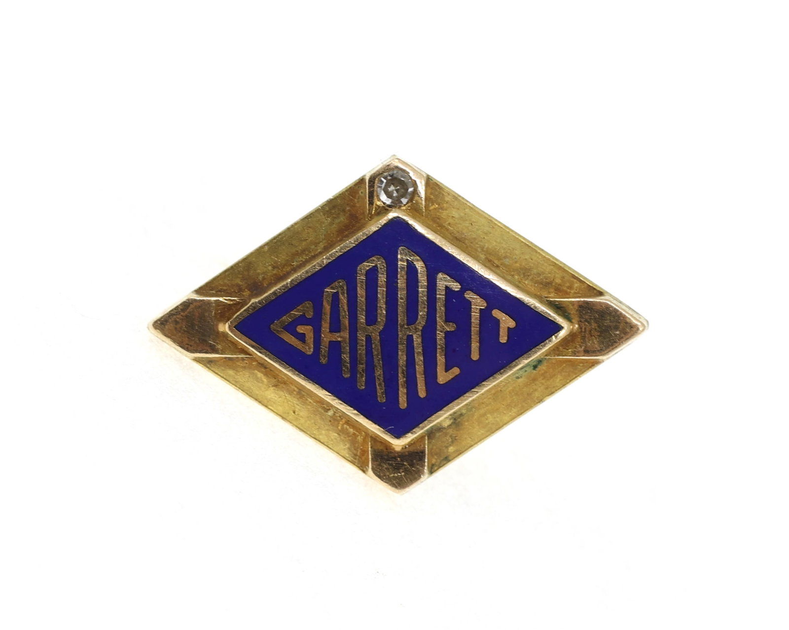 14K YELLOW GOLD GARRETT CORPORATION SERVICE PIN: 14K YELLOW GOLD GARRETT CORPORATION SERVICE PIN 14K yellow gold employee service pin for Garrett Corporation with a 0.01 ct. Weight: 3g IMPORTANT NOTE - PLEASE READ: REGARDING OUR IN-HOUSE