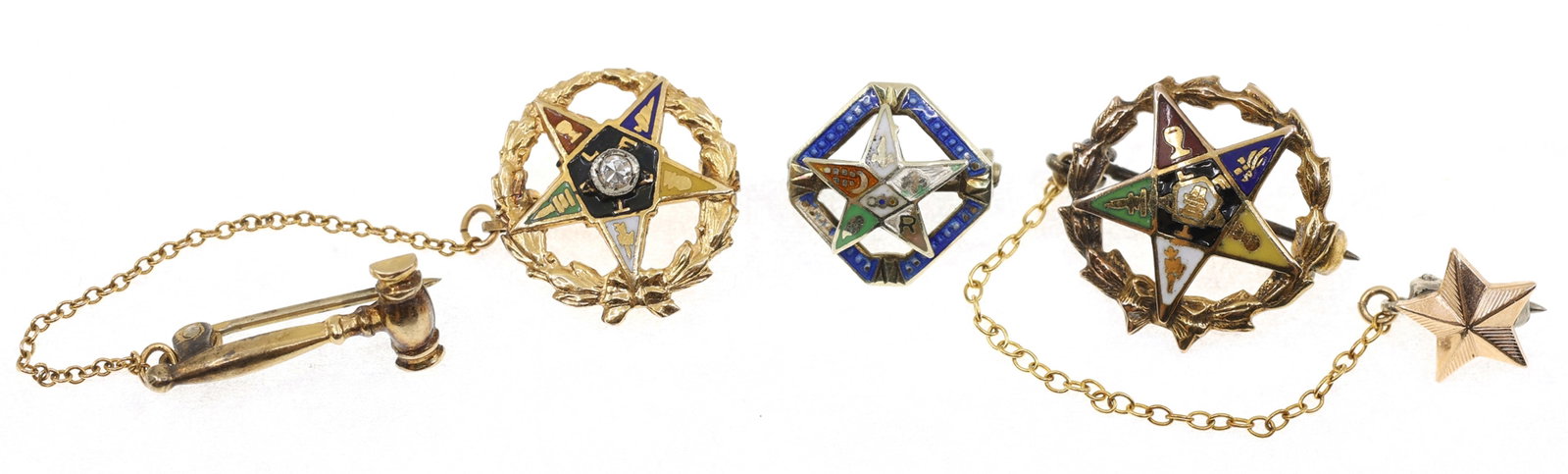 10K YELLOW GOLD MASONIC PINS (1 of 4)