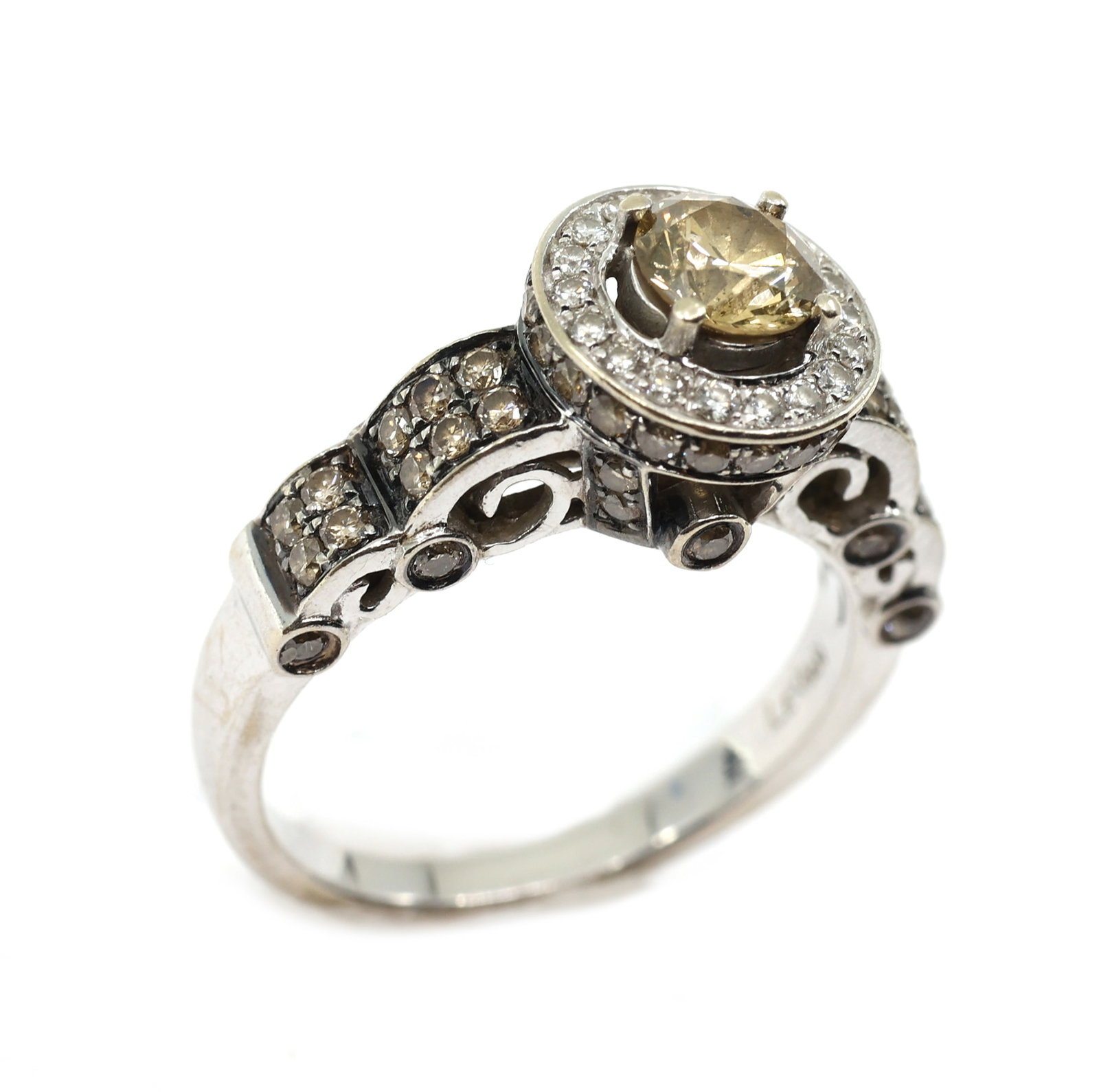 14K WHITE GOLD LEVIAN CHOCOLATE DIAMOND FASHION RING (1 of 9)
