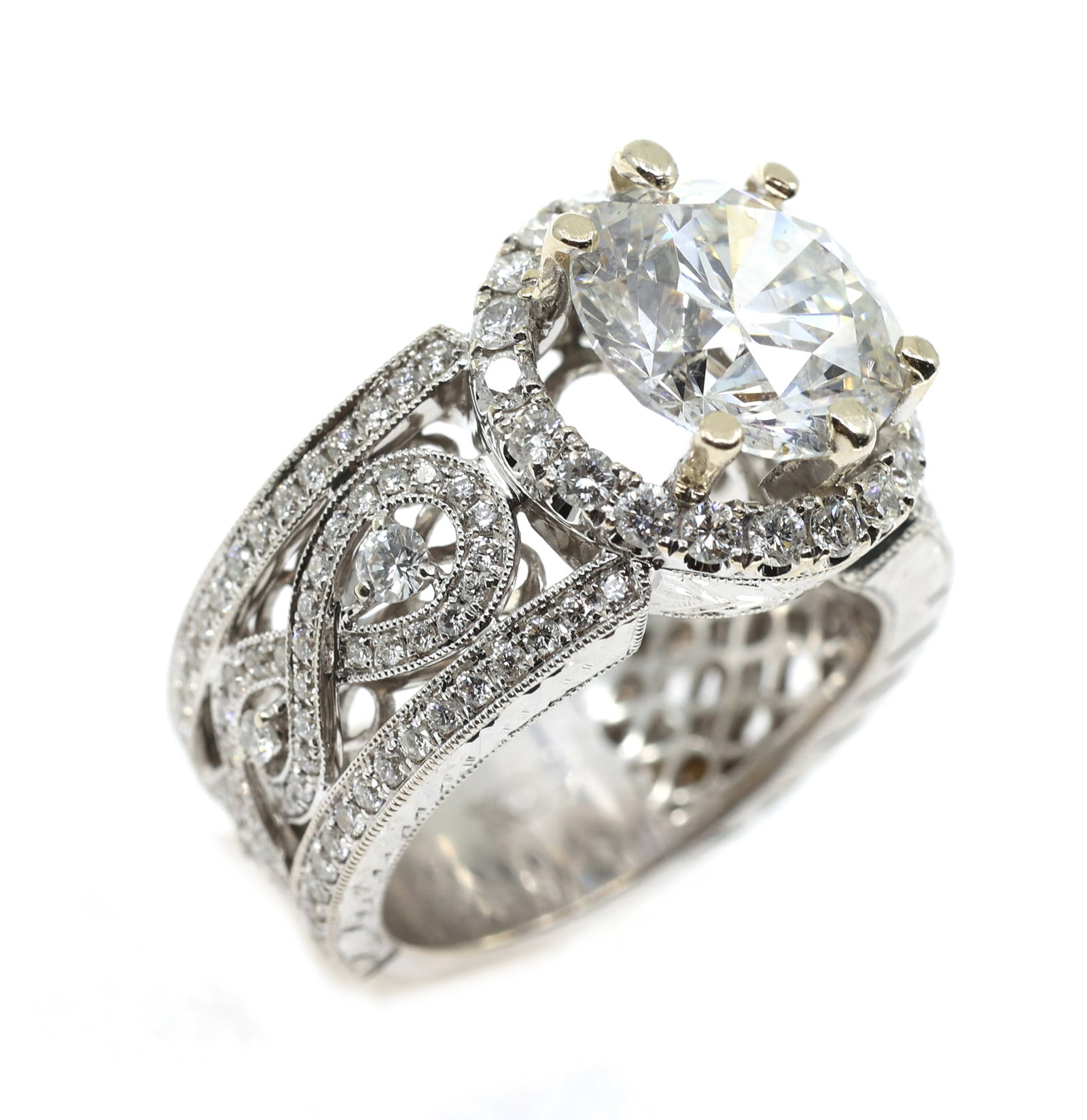 18K WHITE GOLD 5.42 CTW DIAMOND RING (1 of 12)