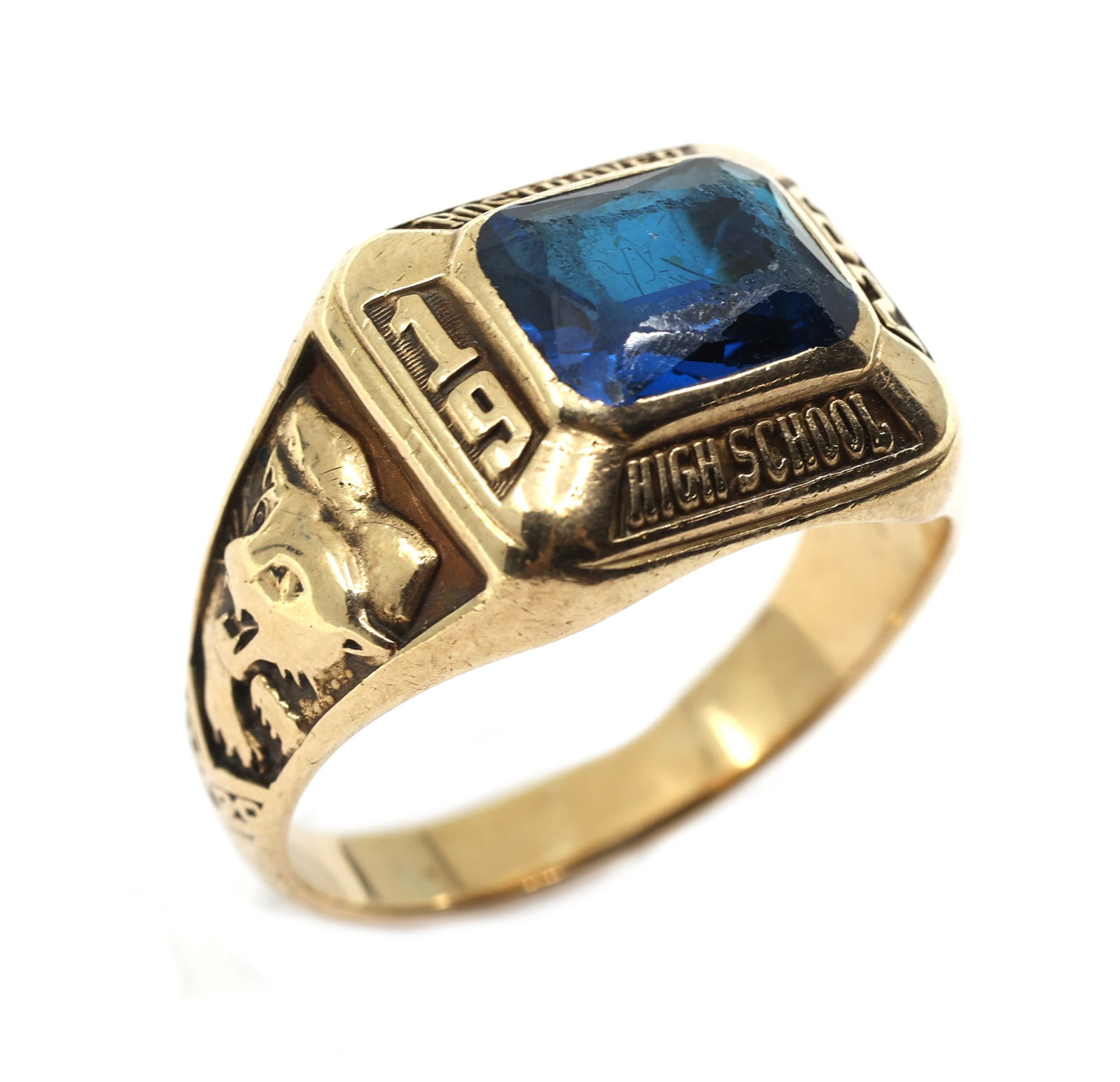 MEN'S 10K YELLOW GOLD 1962 HIGH SCHOOL CLASS RING (1 of 4)