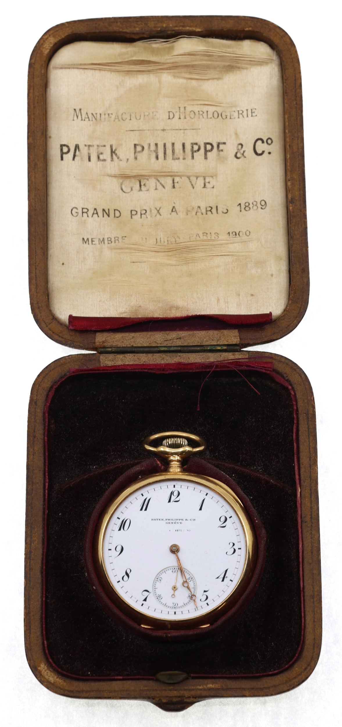MEN'S 18K YELLOW GOLD CASE PATEK PHILIPPE POCKET WATCH (1 of 12)