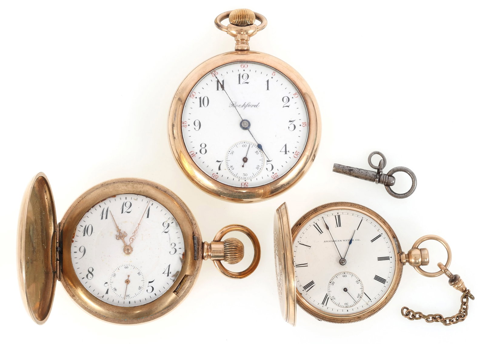 GOLD-FILLED CASE POCKET WATCHES - FOR PARTS OR REPAIRS (1 of 5)