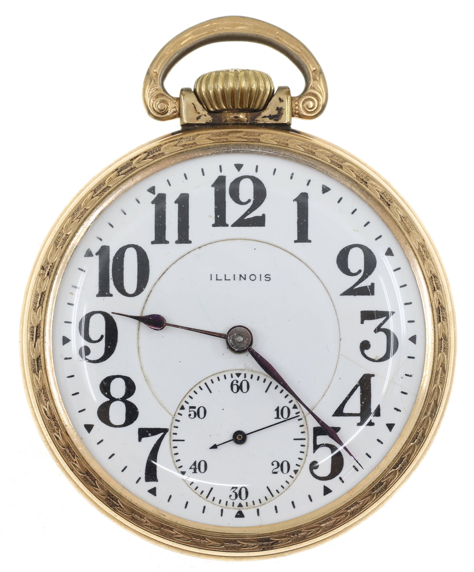 MEN'S ILLINOIS BUNN SPECIAL RAILROAD GRADE POCKET WATCH (1 of 4)