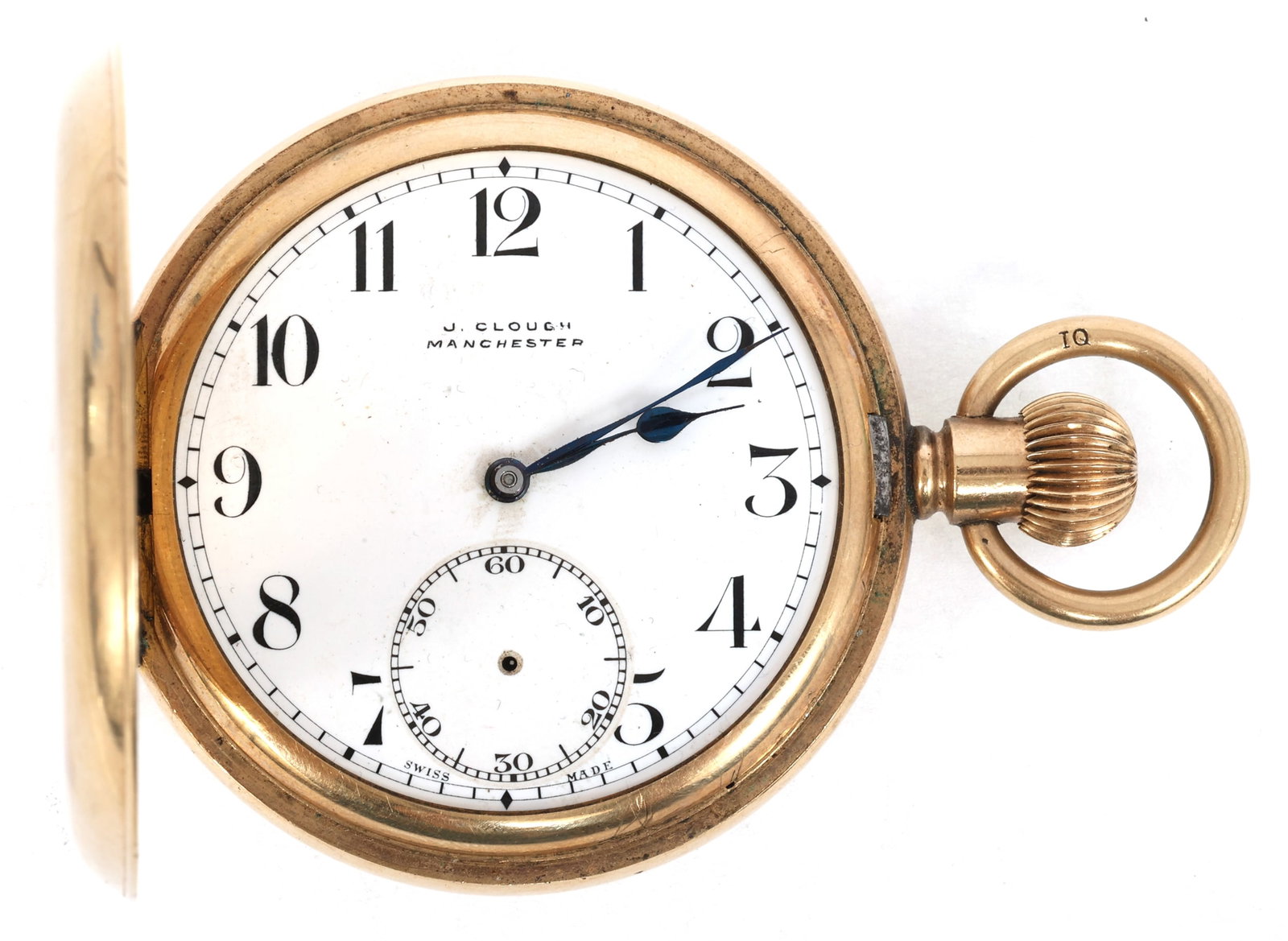 GOLD-FILLED HUNTER'S CASE SWISS MOVEMENT POCKET WATCH (1 of 6)