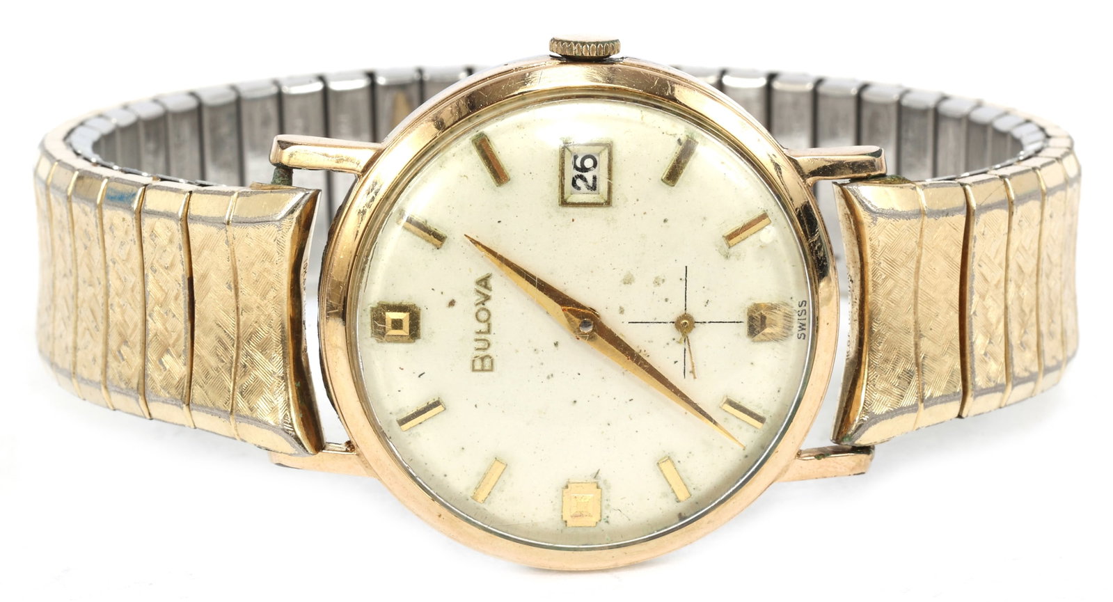 MEN'S BULOVA GOLD-FILLED CASE MECHANICAL WRISTWATCH (1 of 7)