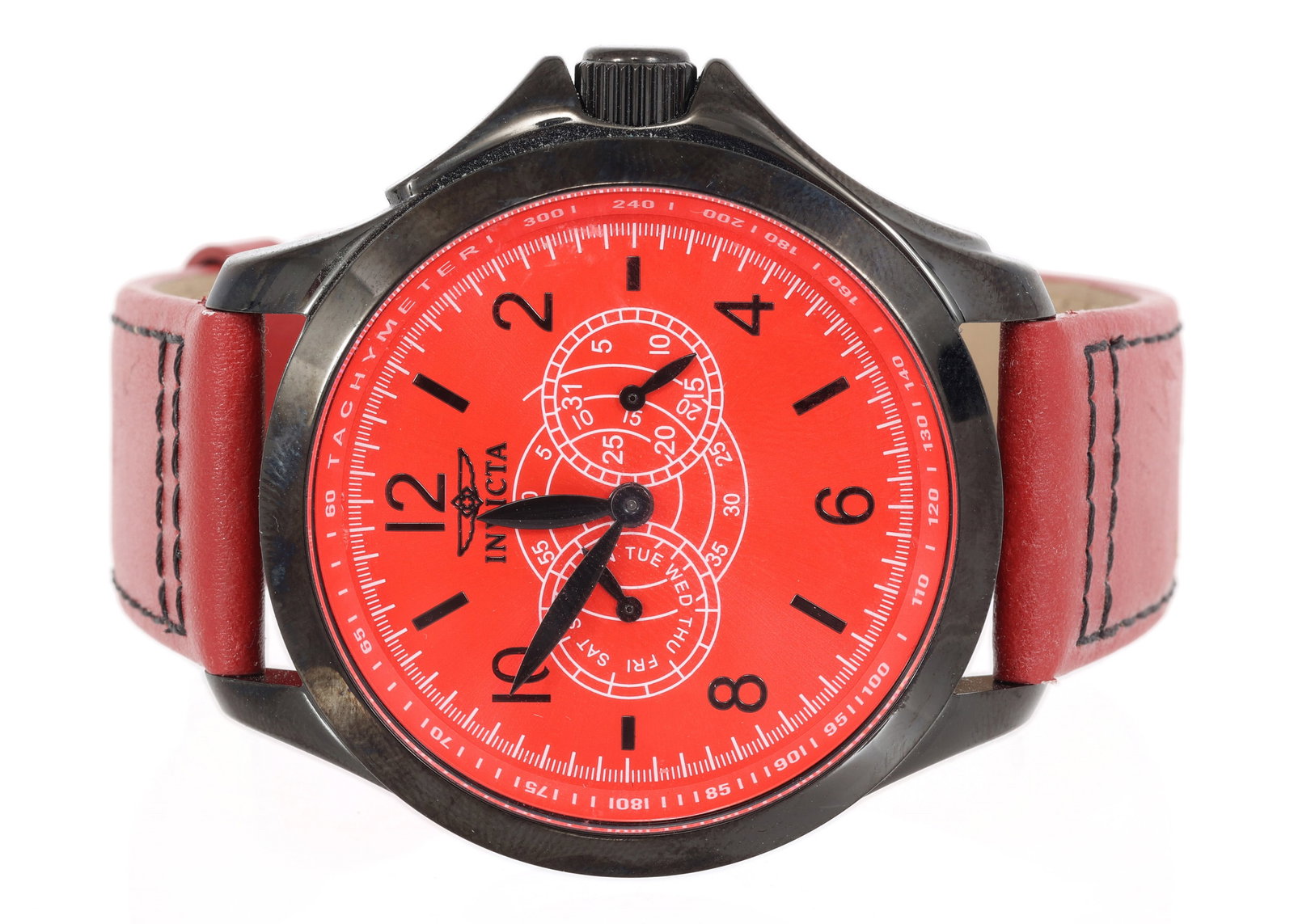 MEN'S INVICTA MODEL 18848 JAPAN QUARTZ WRISTWATCH: MEN'S INVICTA MODEL 18848 JAPAN QUARTZ WRISTWATCH Men's Invicta Model 18848 Japan Quartz wristwatch Leather band, Stainless Steel case Invicta Pel