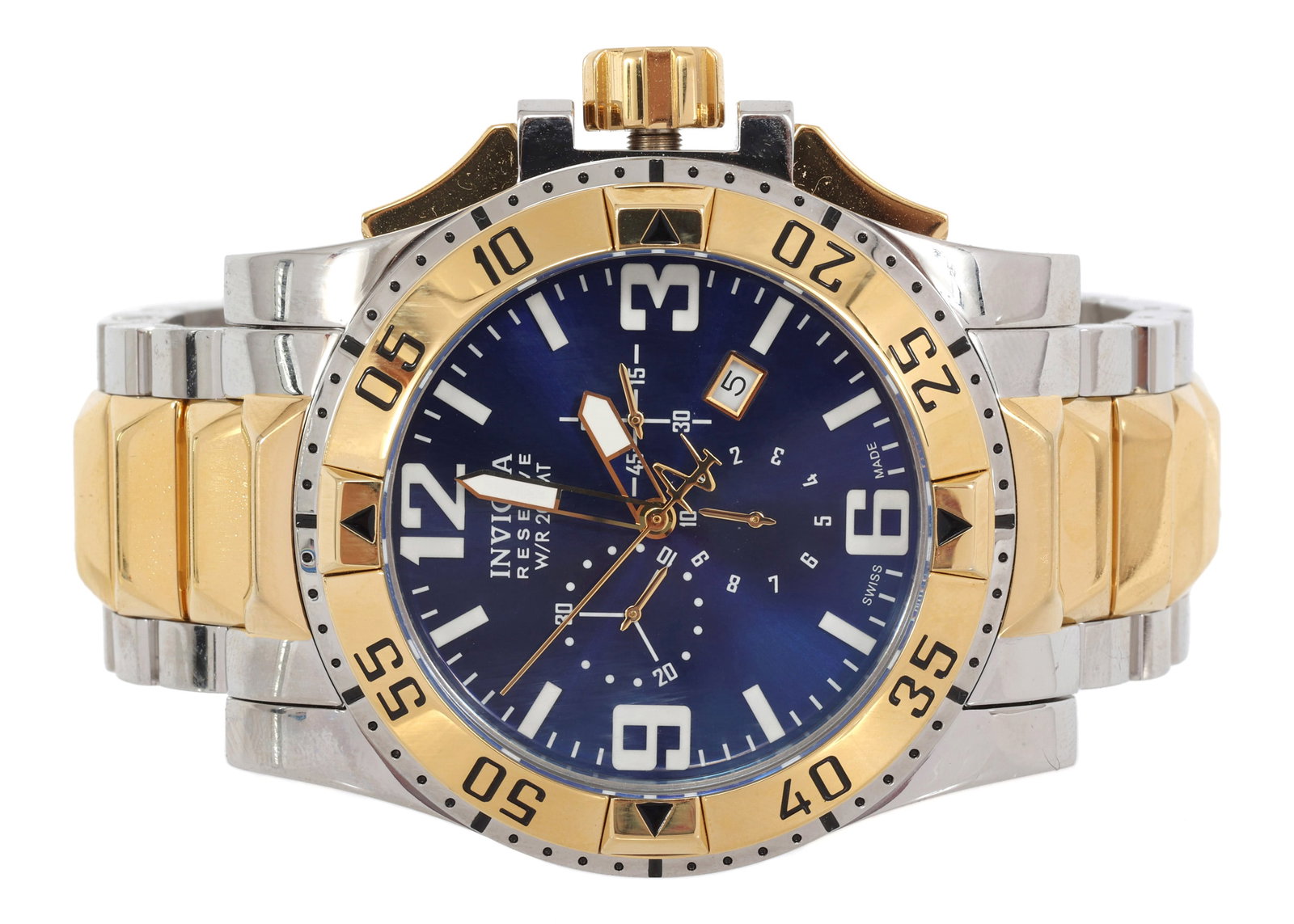 MEN'S INVICTA MODEL 0206 SWISS QUARTZ WRISTWATCH: MEN'S INVICTA MODEL 0206 SWISS QUARTZ WRISTWATCH Men's Invicta Model 0206 Excursion Swiss Quartz wristwatch Stainless Steel Invicta Pelican-style