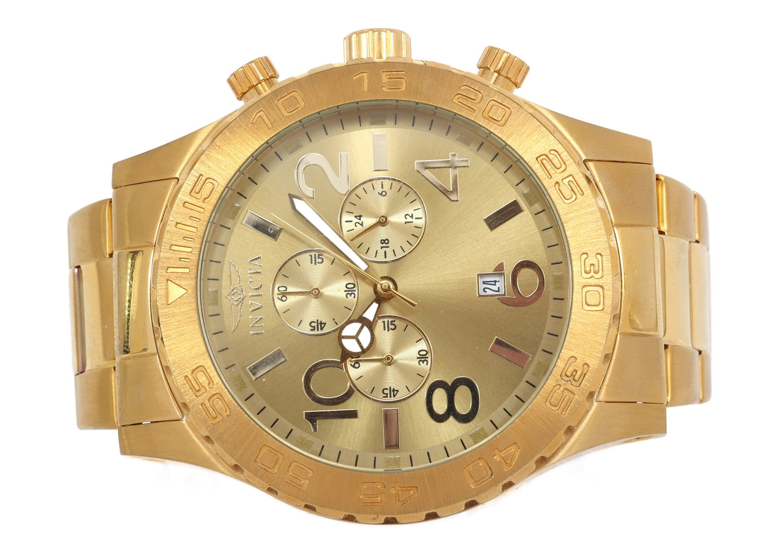 MEN'S INVICTA MODEL 1270 JAPAN QUARTZ WRISTWATCH: MEN'S INVICTA MODEL 1270 JAPAN QUARTZ WRISTWATCH Men's Invicta Model 1270 Specialty Collection Japan Quartz wristwatch Stainless Steel case and band <
