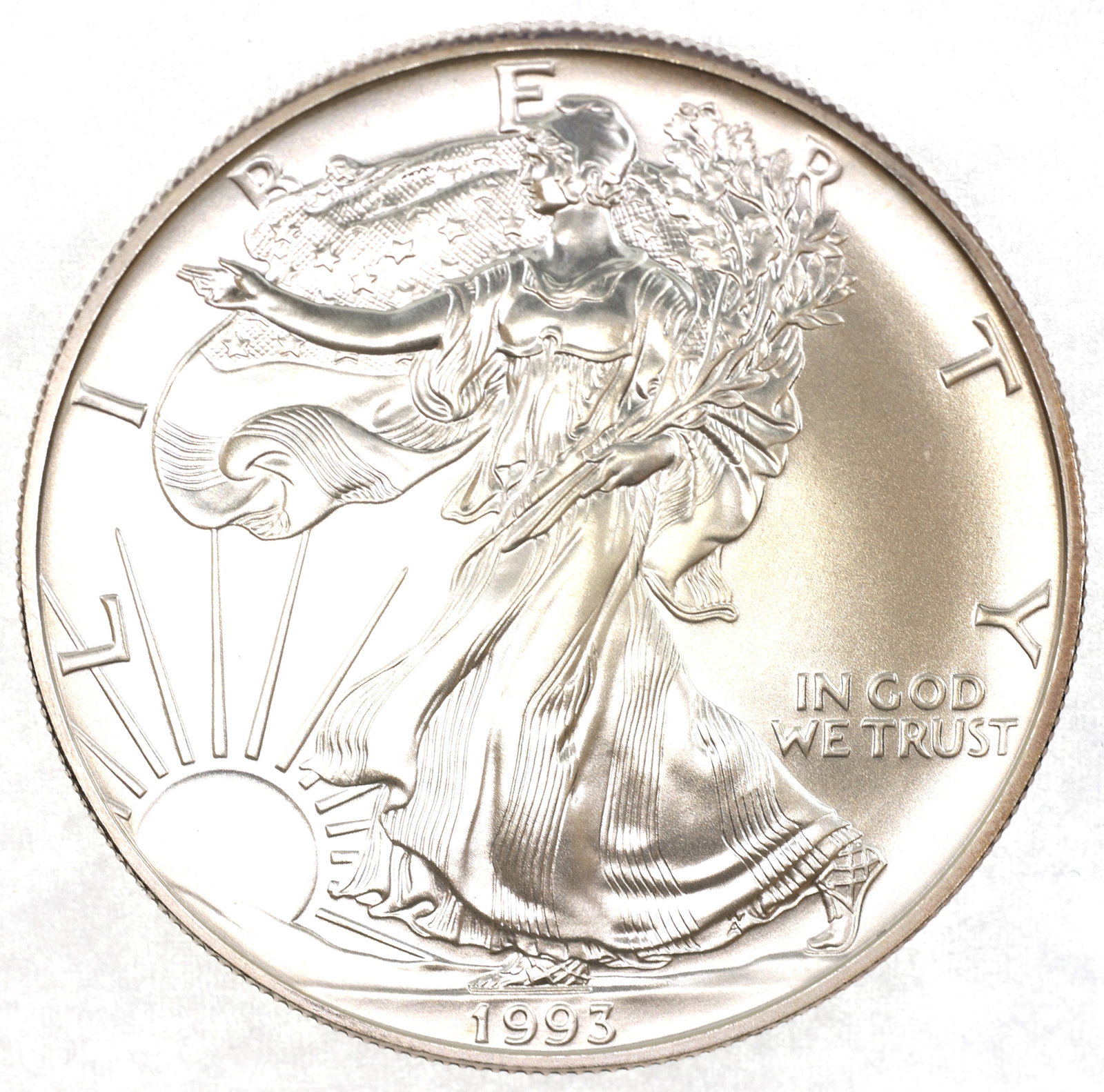 1993 US SILVER EAGLE $1 COIN - UNC (1 of 2)