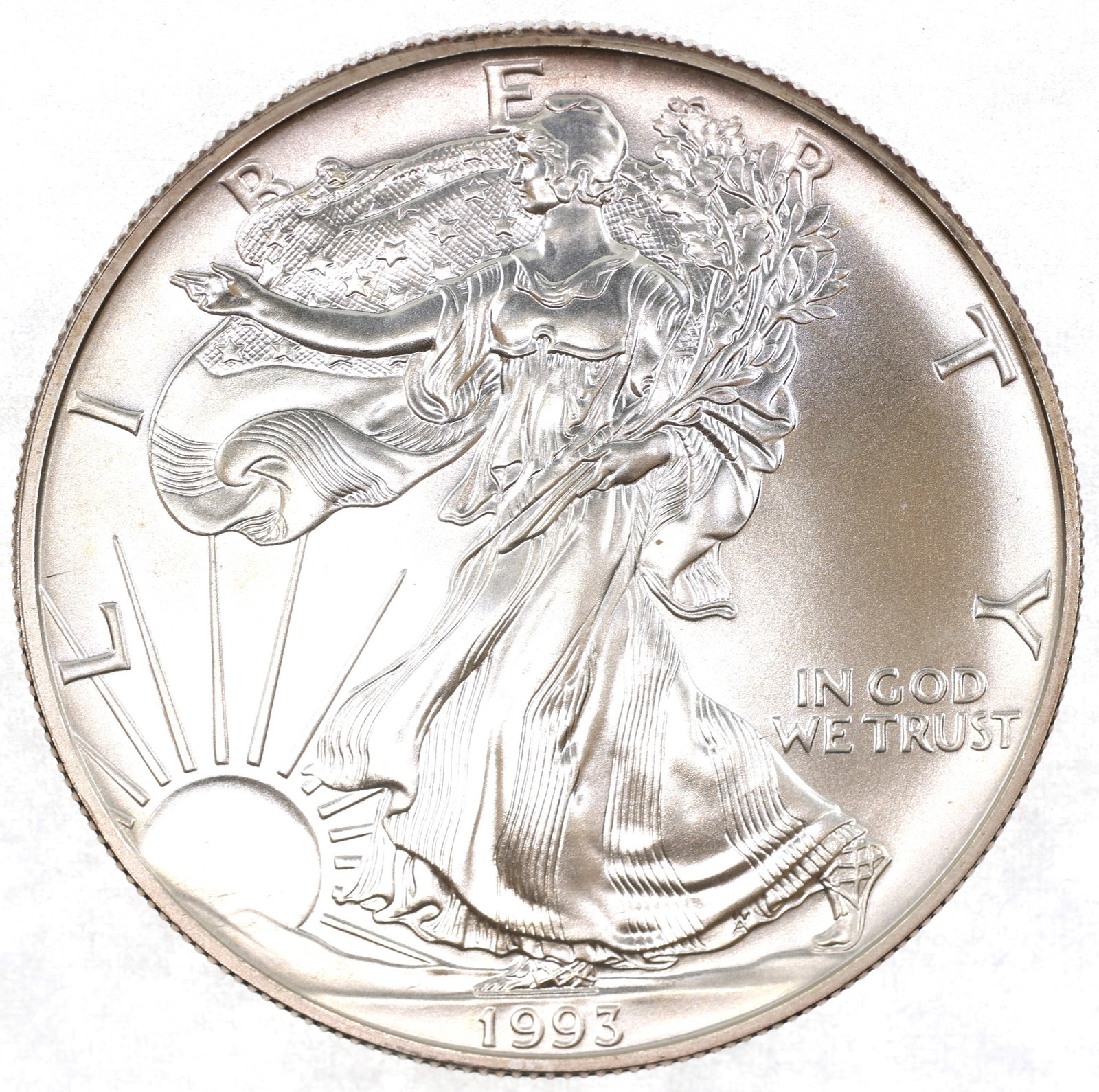 1993 US SILVER EAGLE $1 COIN - UNC (1 of 2)
