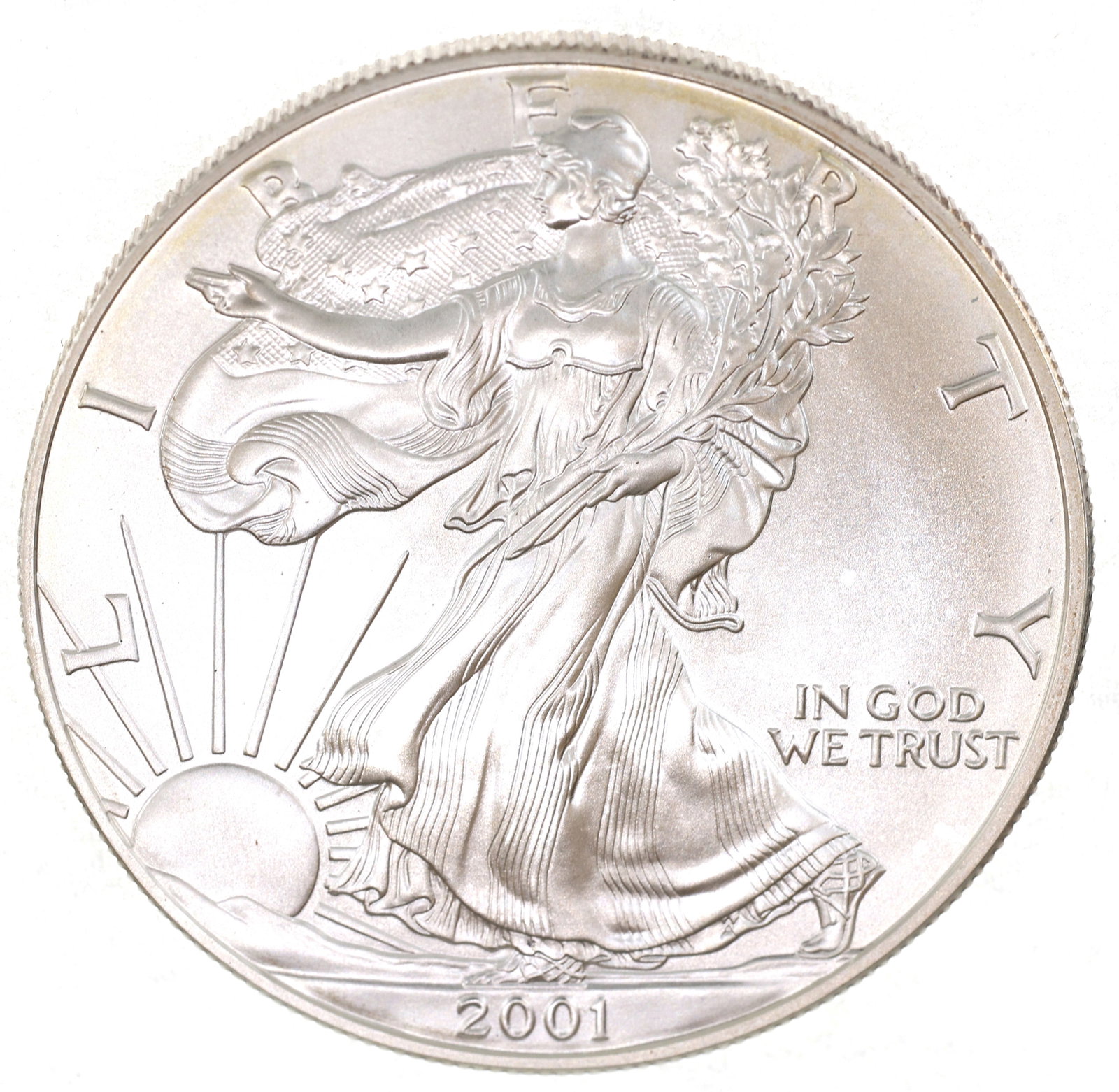 2001 US SILVER EAGLE $1 COIN - UNC (1 of 2)