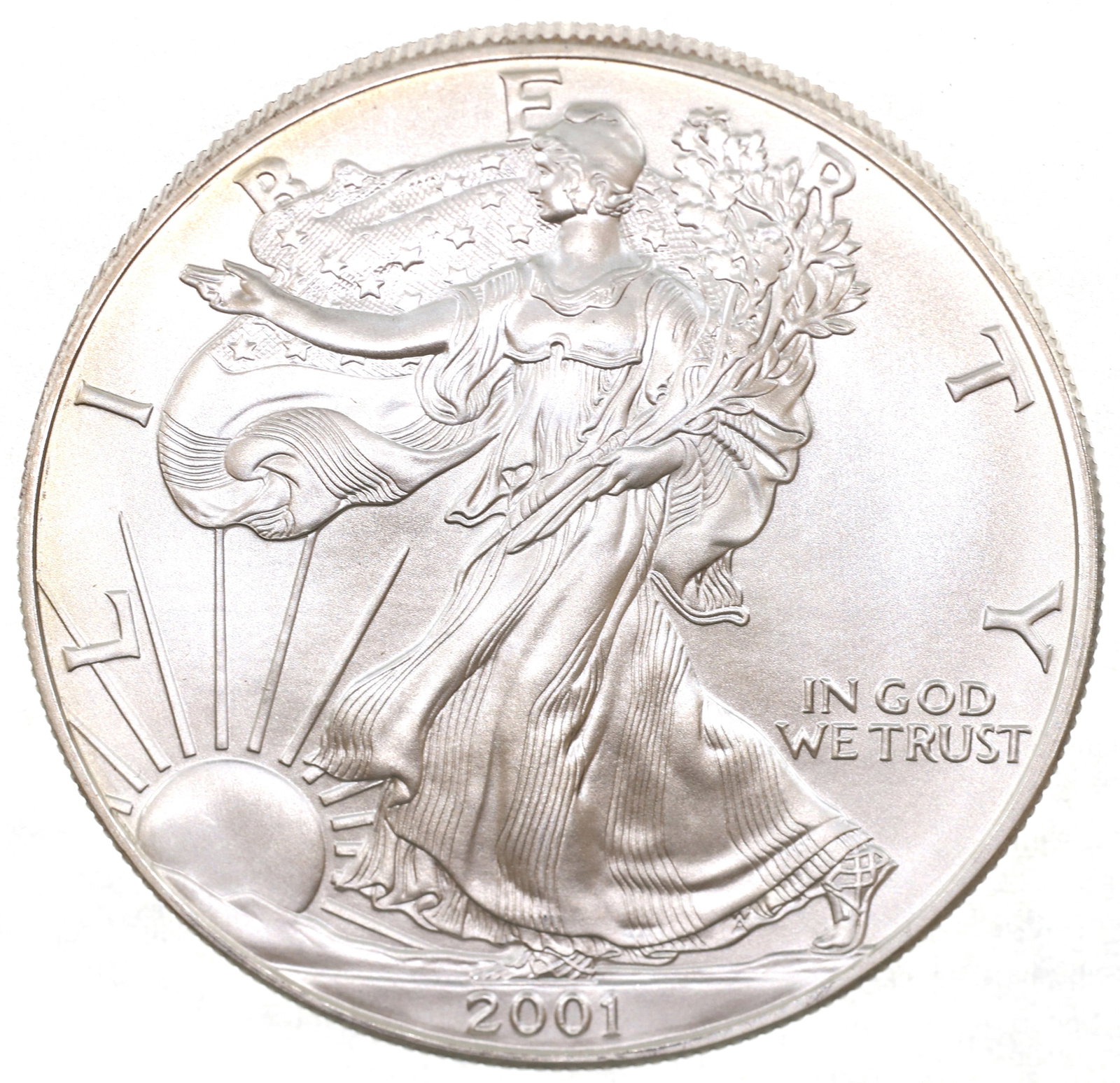 2001 US SILVER EAGLE $1 COIN - UNC (1 of 2)