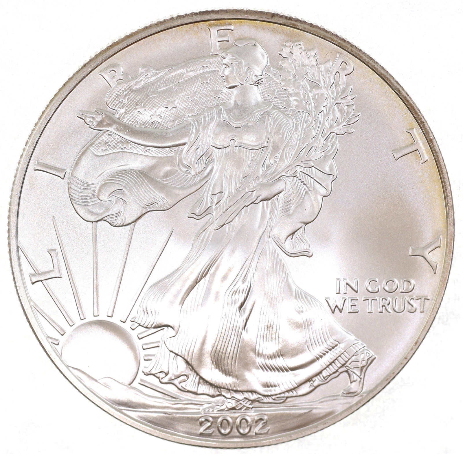 2002 US SILVER EAGLE $1 COIN - UNC: 2002 US SILVER EAGLE $1 COIN - UNC 2002 United States .999 silver Eagle $1 coin, uncirculated. IMPORTANT NOTE - PLEASE READ: REGARDING OUR IN-HOUSE SHIPPING & INVOICING Shipping: Auctioneers no