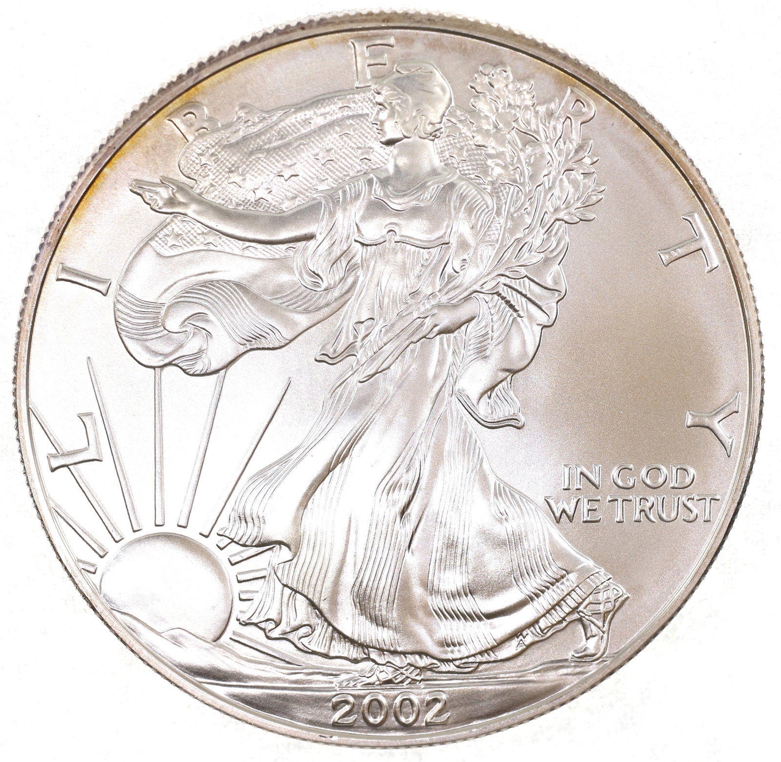 2002 US SILVER EAGLE $1 COIN - UNC: 2002 US SILVER EAGLE $1 COIN - UNC 2002 United States .999 silver Eagle $1 coin, uncirculated. IMPORTANT NOTE - PLEASE READ: REGARDING OUR IN-HOUSE SHIPPING & INVOICING Shipping: Auctioneers no