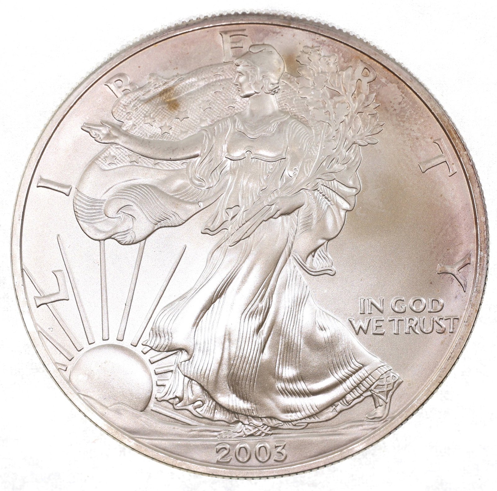 2003 US SILVER EAGLE $1 COIN - UNC: 2003 US SILVER EAGLE $1 COIN - UNC 2003 United States .999 silver Eagle $1 coin, uncirculated. IMPORTANT NOTE - PLEASE READ: REGARDING OUR IN-HOUSE SHIPPING & INVOICING Shipping: Auctioneers no