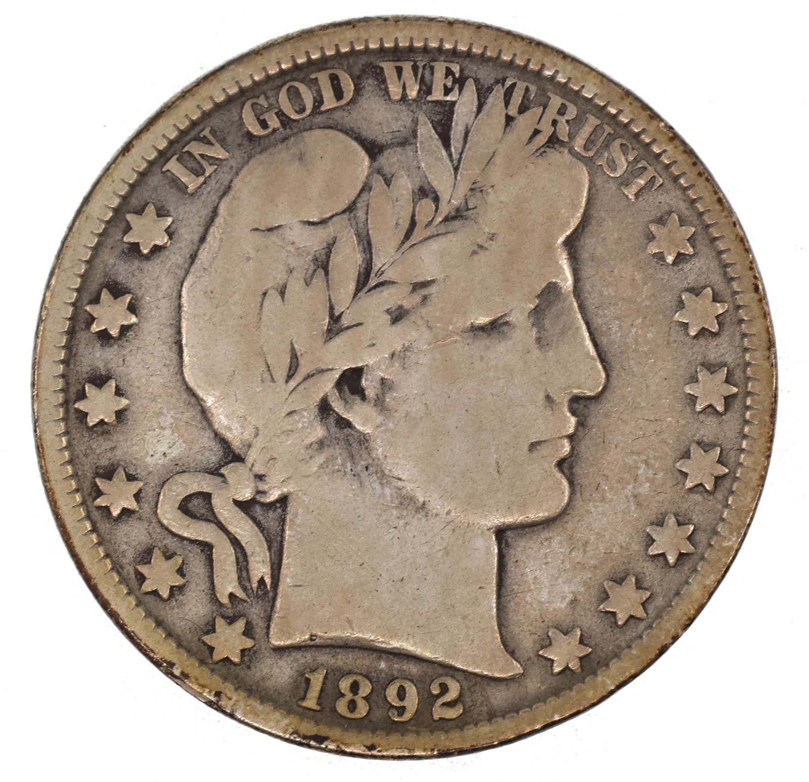 1892-O US SILVER 50C BARBER COIN KEY DATE: 1892-O US SILVER 50C BARBER COIN KEY DATE 1892-O United States .900 silver 50c Barber half dollar, Key Date. IMPORTANT NOTE - PLEASE READ: REGARDING OUR IN-HOUSE SHIPPING & INVOICING Shipping: A