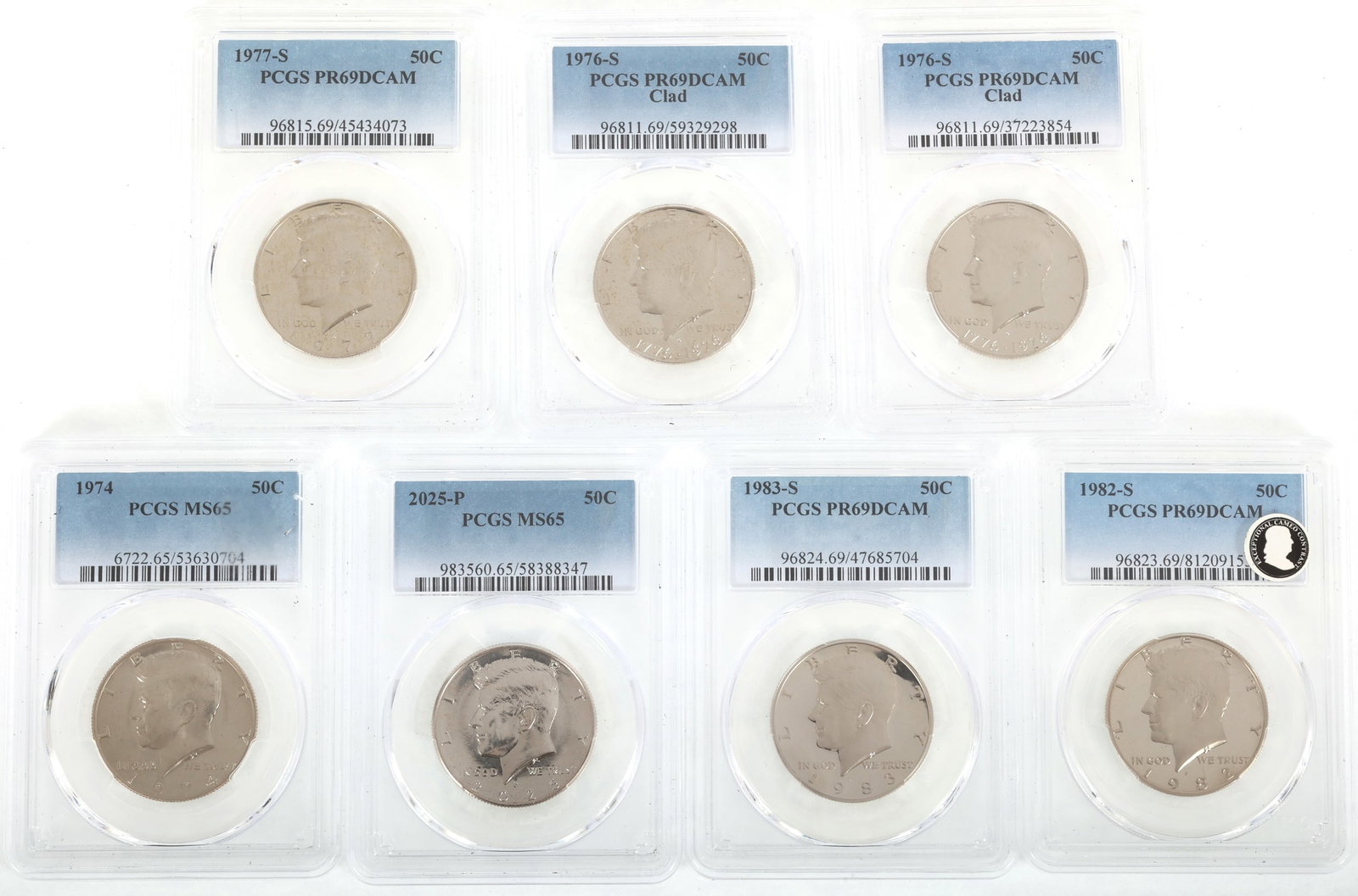 US 50C KENNEDY HALF DOLLAR COINS PCGS GRADED (1 of 9)