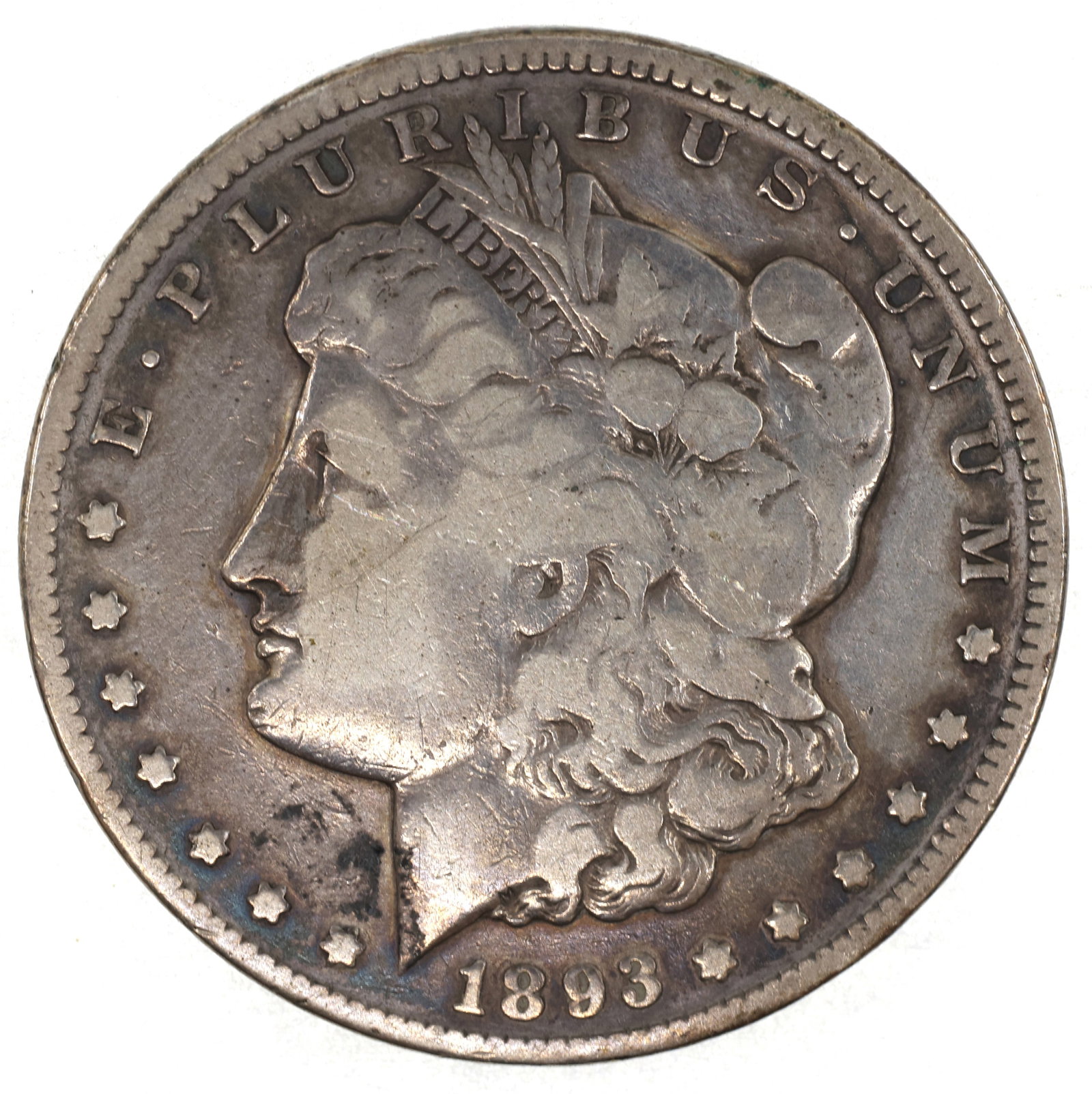 1893-CC US SILVER MORGAN DOLLAR COIN: 1893-CC US SILVER MORGAN DOLLAR COIN 1893-CC United States .900 silver Morgan dollar coin. IMPORTANT NOTE - PLEASE READ: REGARDING OUR IN-HOUSE SHIPPING & INVOICING Shipping: Auctioneers no longer hav