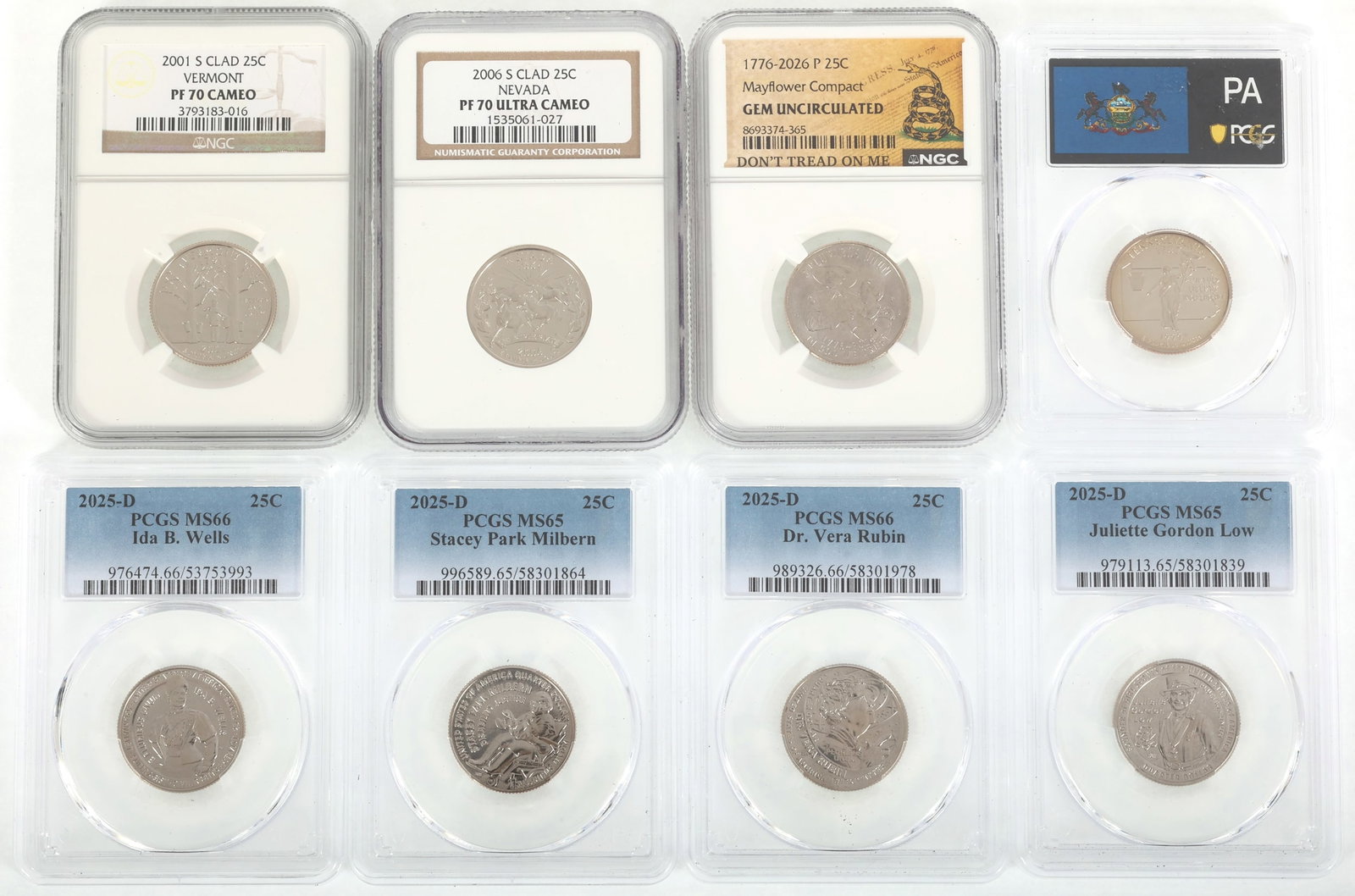 US 25C COMMEMORATIVE COINS NGC, PCGS (1 of 10)