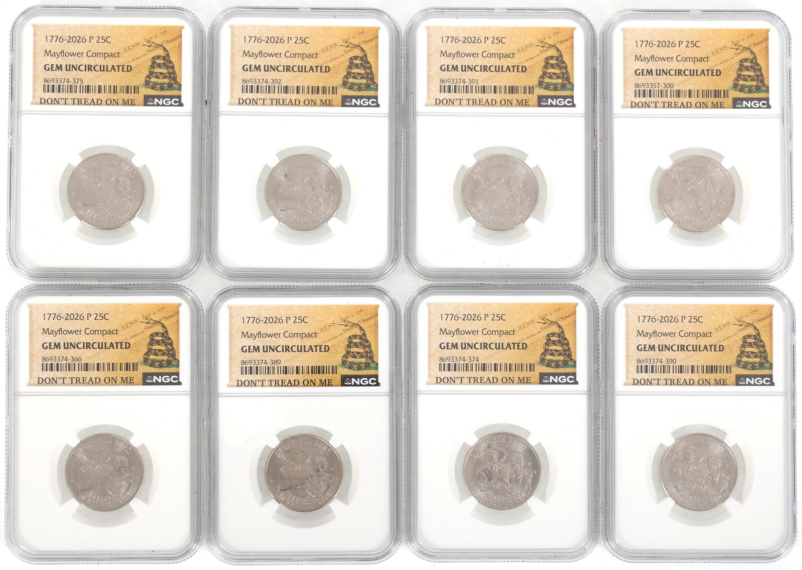 2026-P US 25C MAYFLOWER COMPACT COINS NGC GEM UNC (1 of 10)