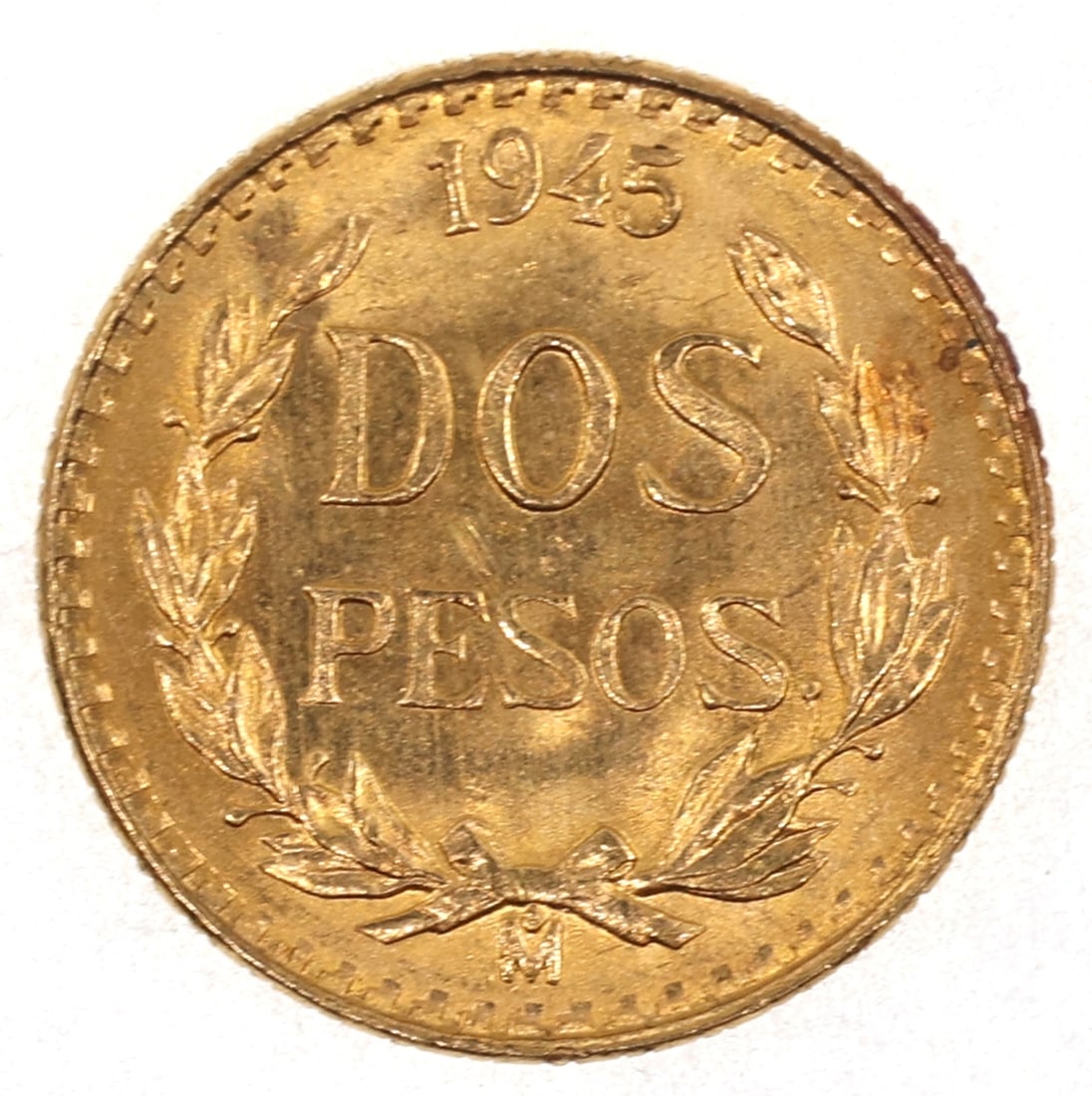 1945 MEXICAN 90% GOLD DOS PESOS COIN MS: 1945 MEXICAN 90% GOLD DOS PESOS COIN MS 1945 Mexican 90% gold Dos Pesos coin, MS. IMPORTANT NOTE - PLEASE READ: REGARDING OUR IN-HOUSE SHIPPING & INVOICING Shipping: Auctioneers no longer have t